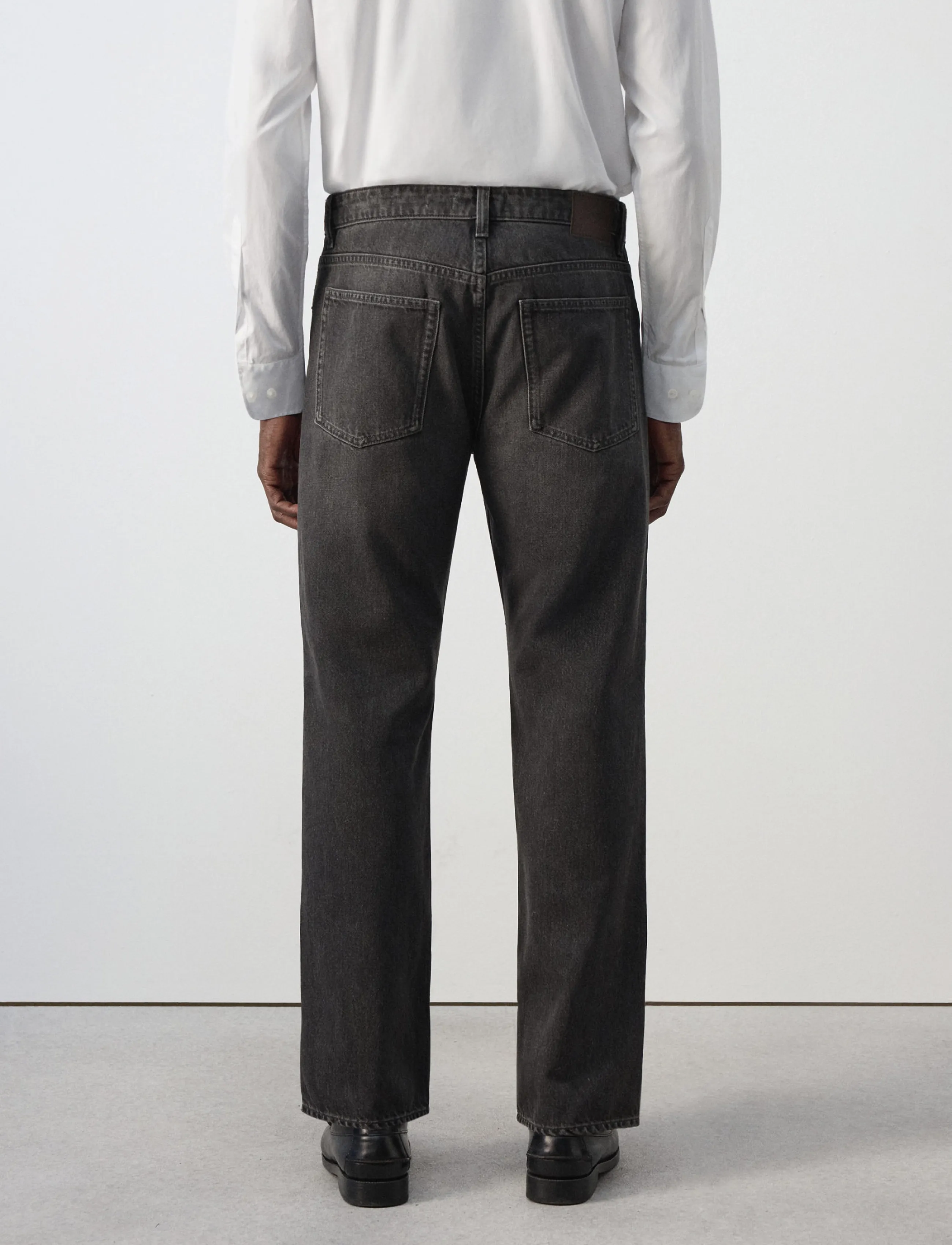 Mango - Moby relaxed fit dark wash jeans - loose jeans - open grey - 2
