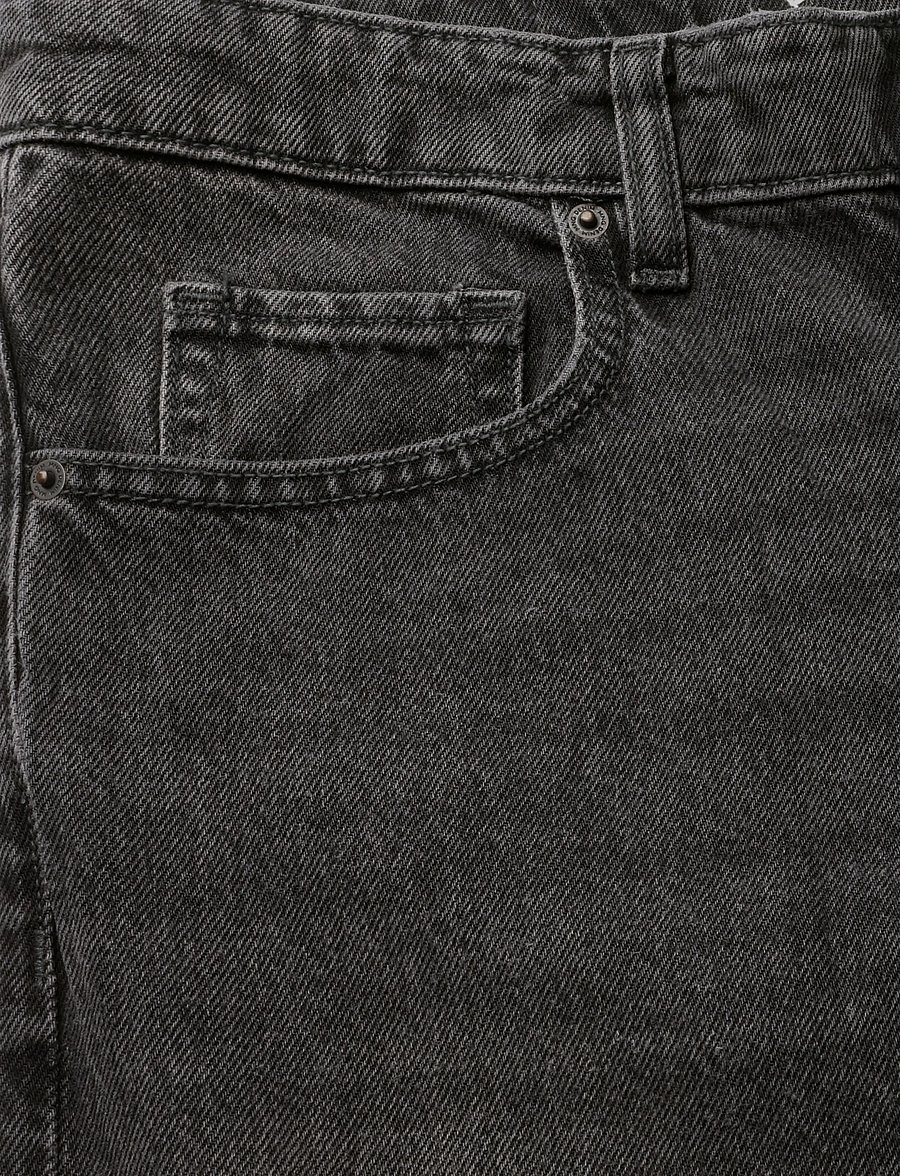 Mango - Moby relaxed fit dark wash jeans - loose jeans - open grey - 4