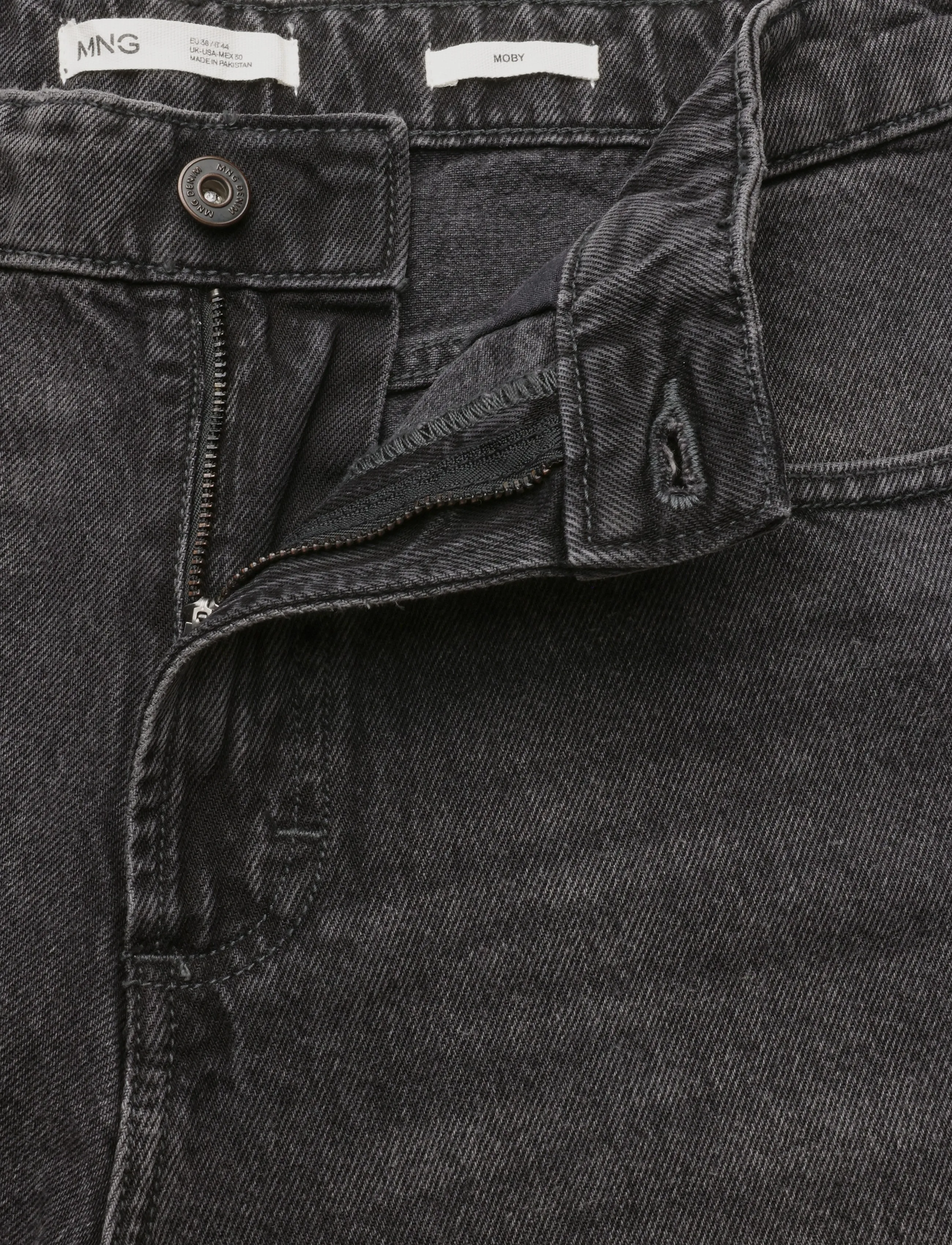 Mango - Moby relaxed fit dark wash jeans - loose jeans - open grey - 5