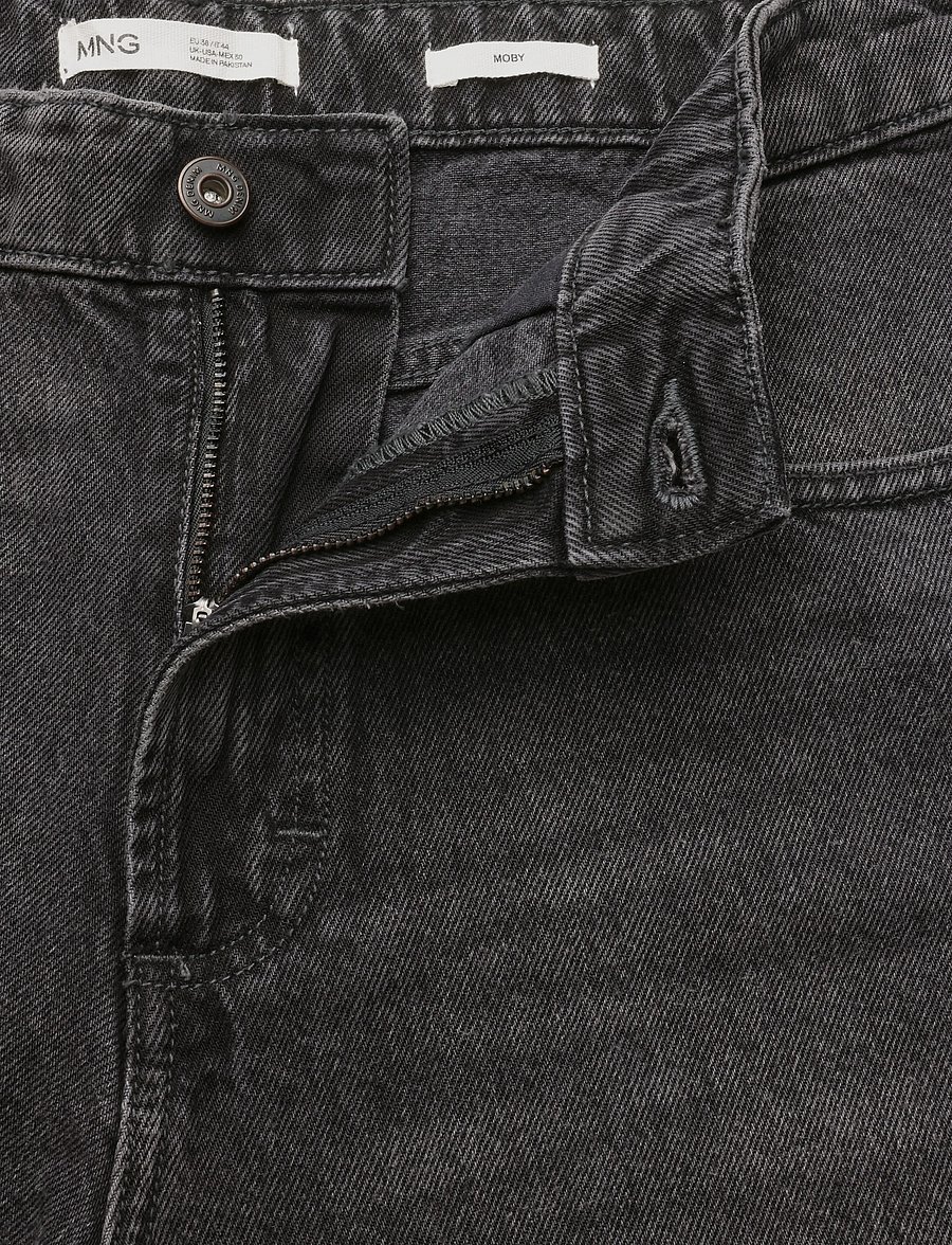 Mango - Moby relaxed fit dark wash jeans - loose jeans - open grey - 5