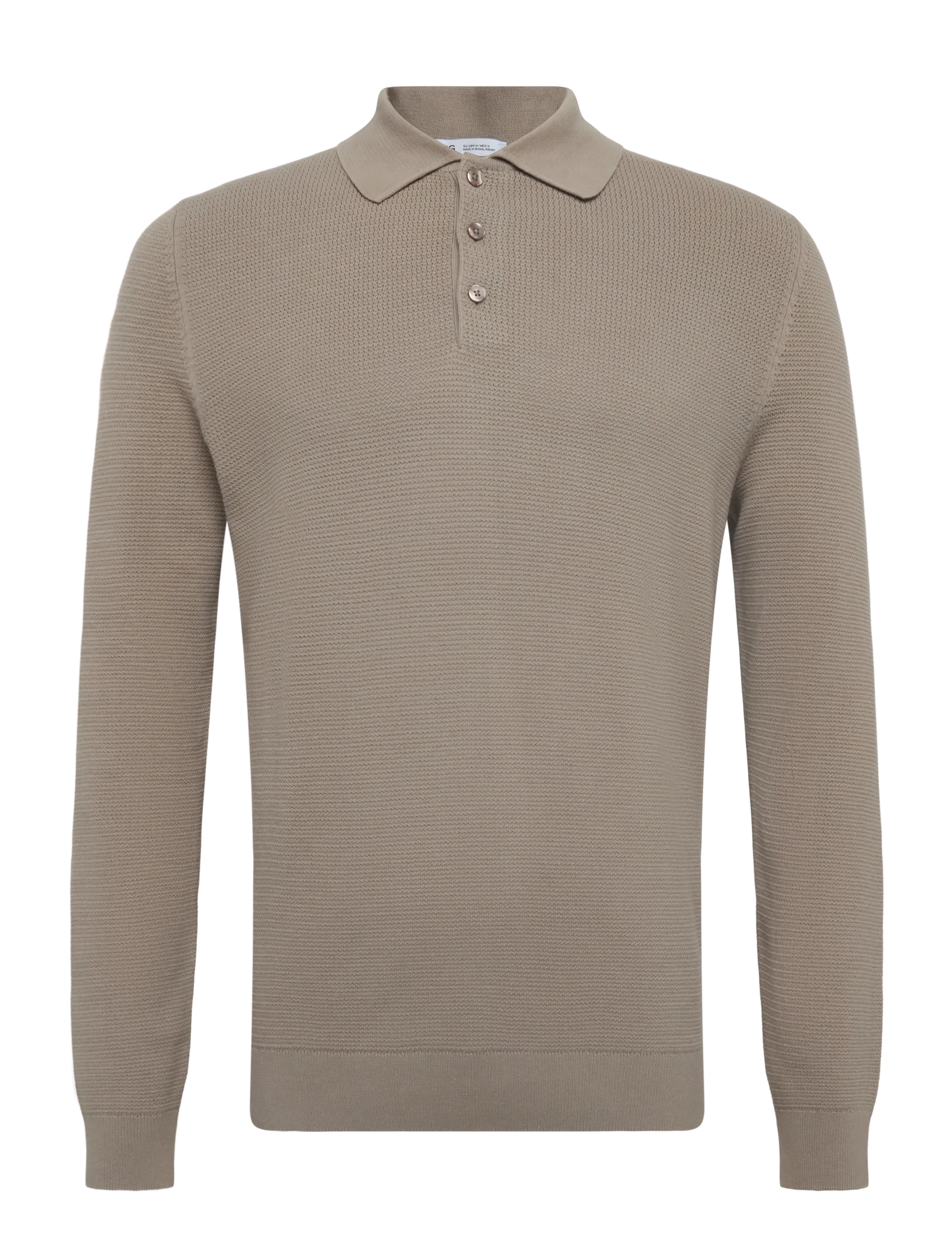 Mango - Fine-knit cotton-blend polo shirt - poloer i strik med lange ærmer - medium grey - 1