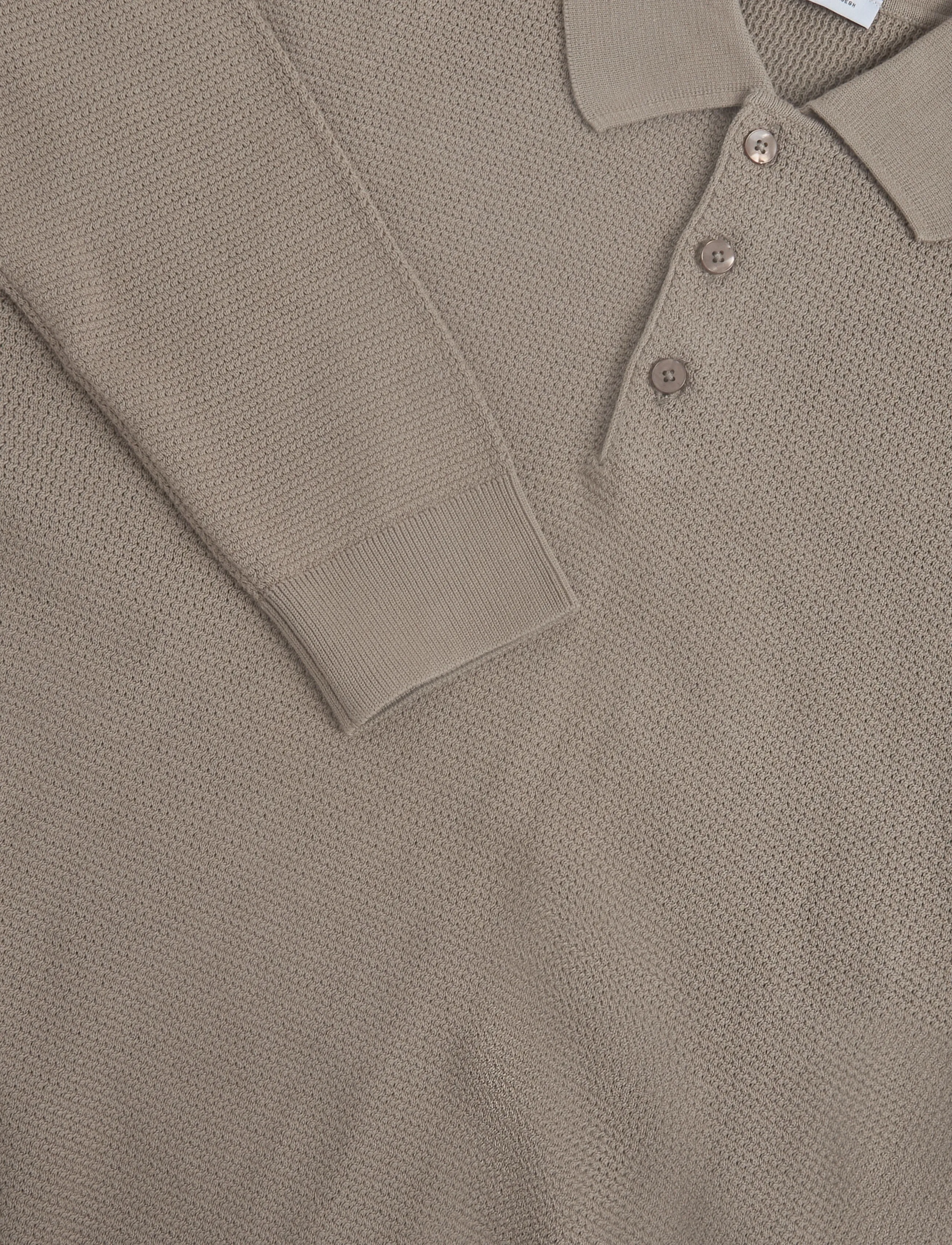 Mango - Fine-knit cotton-blend polo shirt - poloer i strik med lange ærmer - medium grey - 4