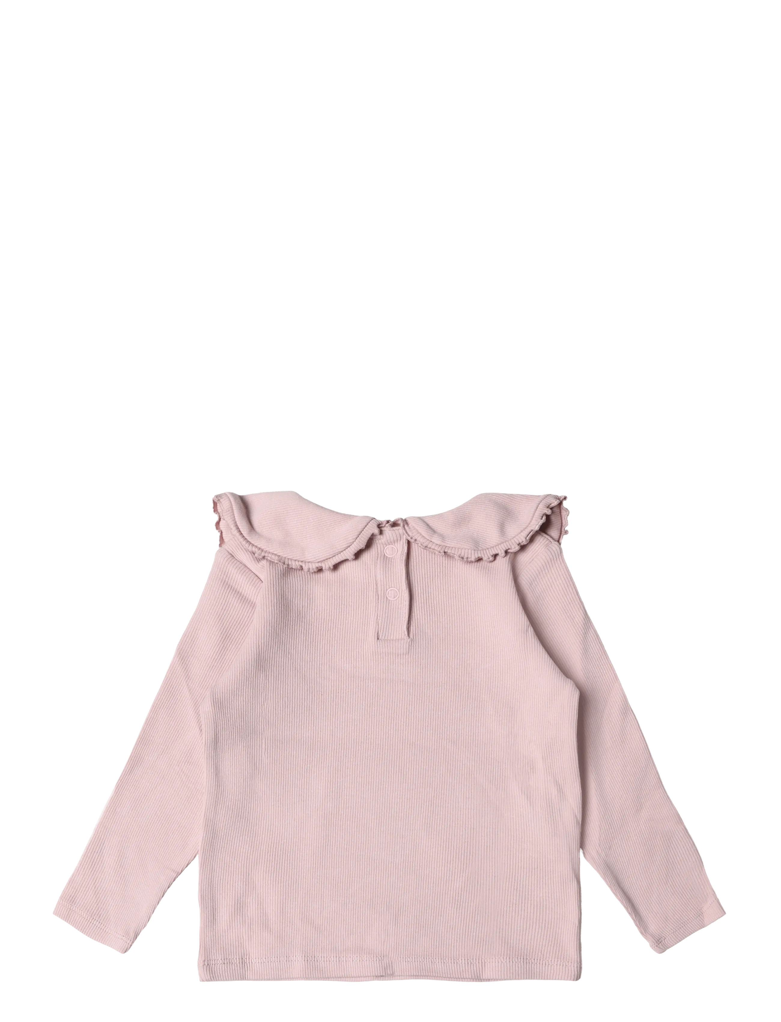 Mango - Cotton baby collar T-shirt - langærmede t-shirts - pink - 1