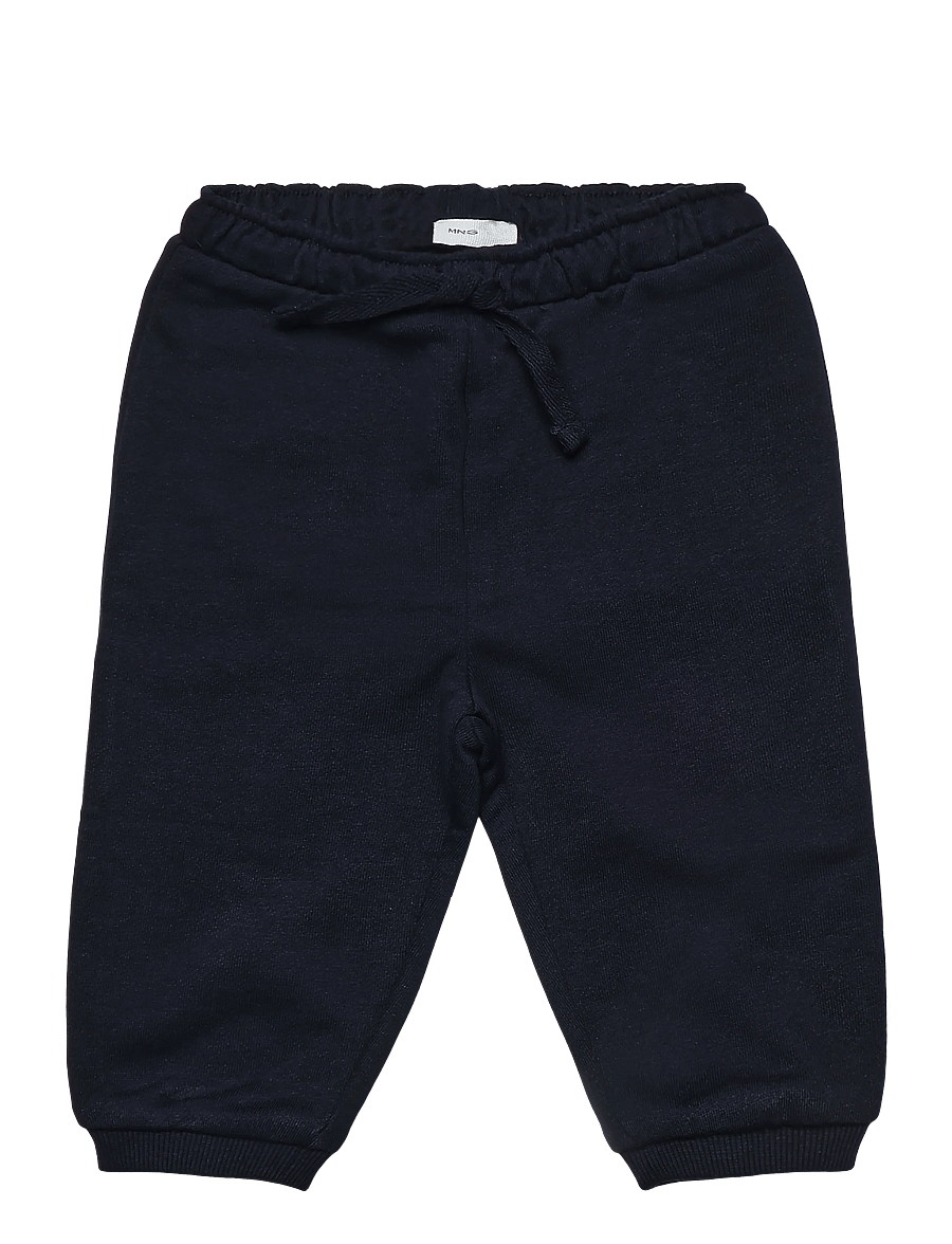 Mango - Cotton jogger-style trousers - mjukisbyxor - navy - 0