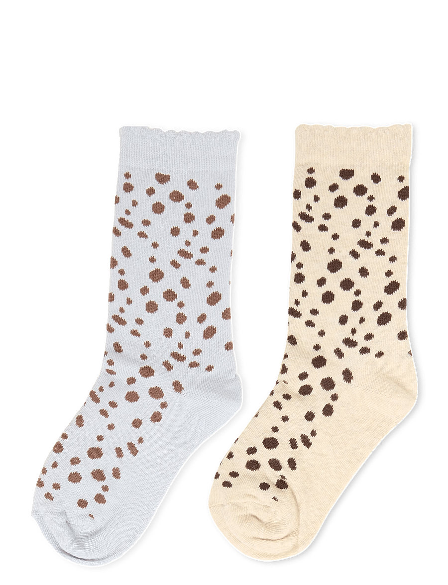 Mango - 2 pack printed socks - strømper - lt-pastel blue - 0
