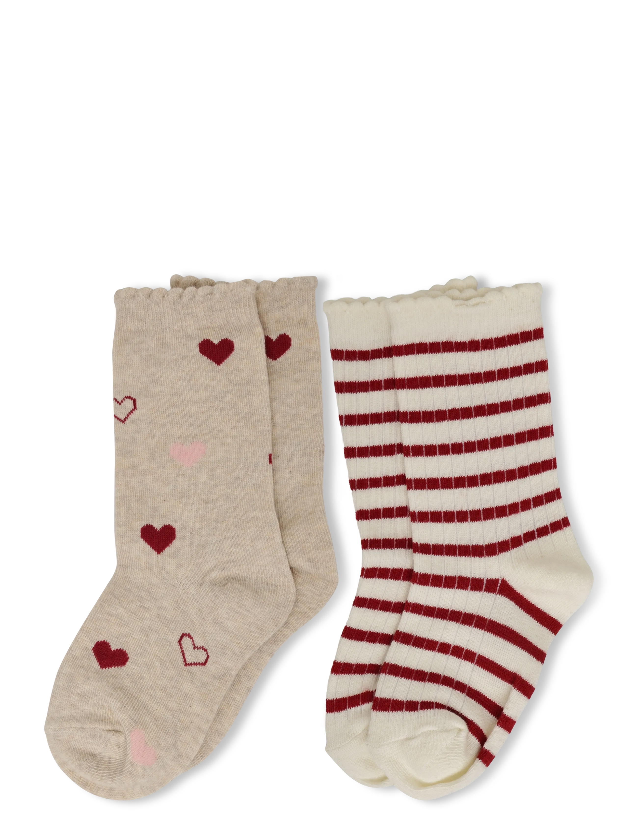 Mango Pack of 2 ribbed patterned socks - Tøj - RED / red