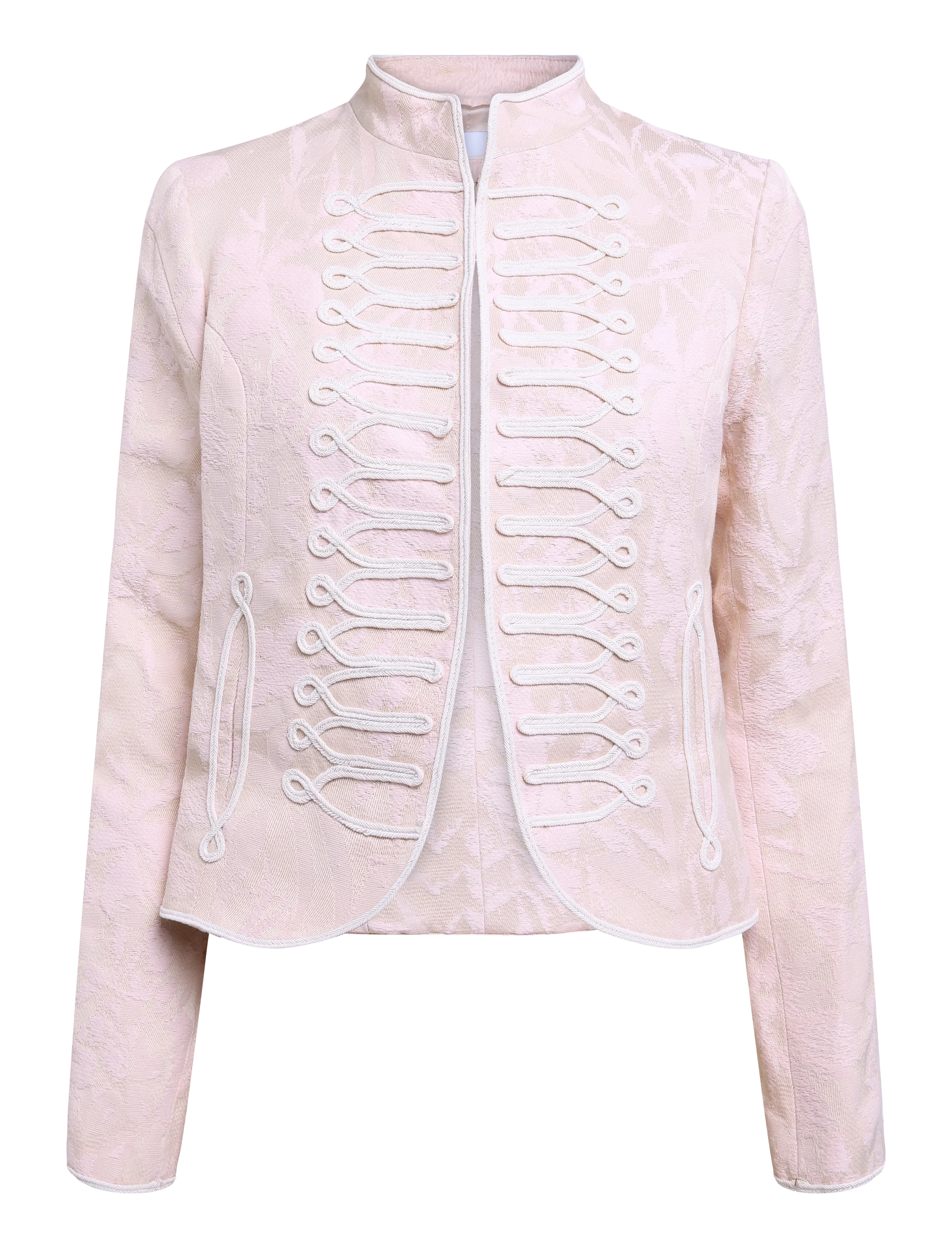Mango - Jacquard jacket with frogging closures - lette jakker - pink - 1