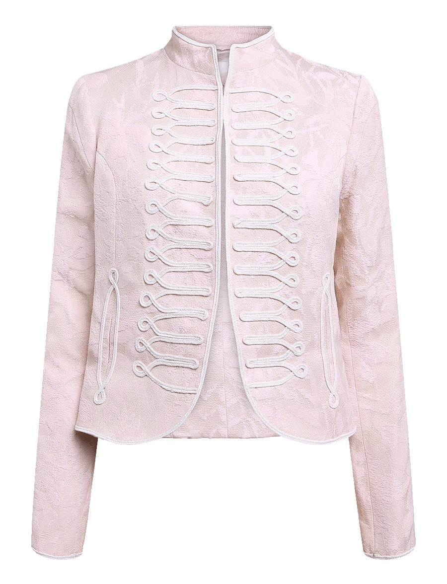 Mango - Jacquard jacket with frogging closures - lette jakker - pink - 1