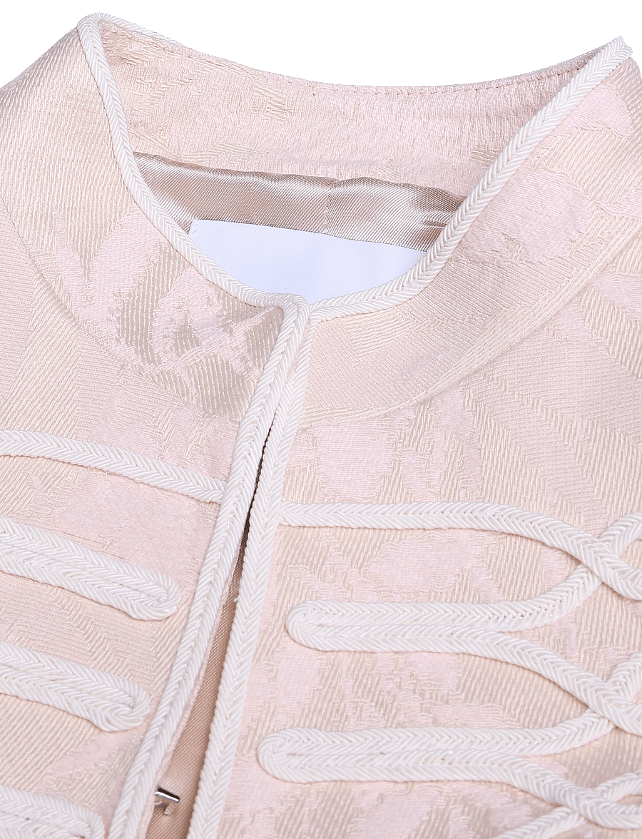 Mango - Jacquard jacket with frogging closures - lette jakker - pink - 4
