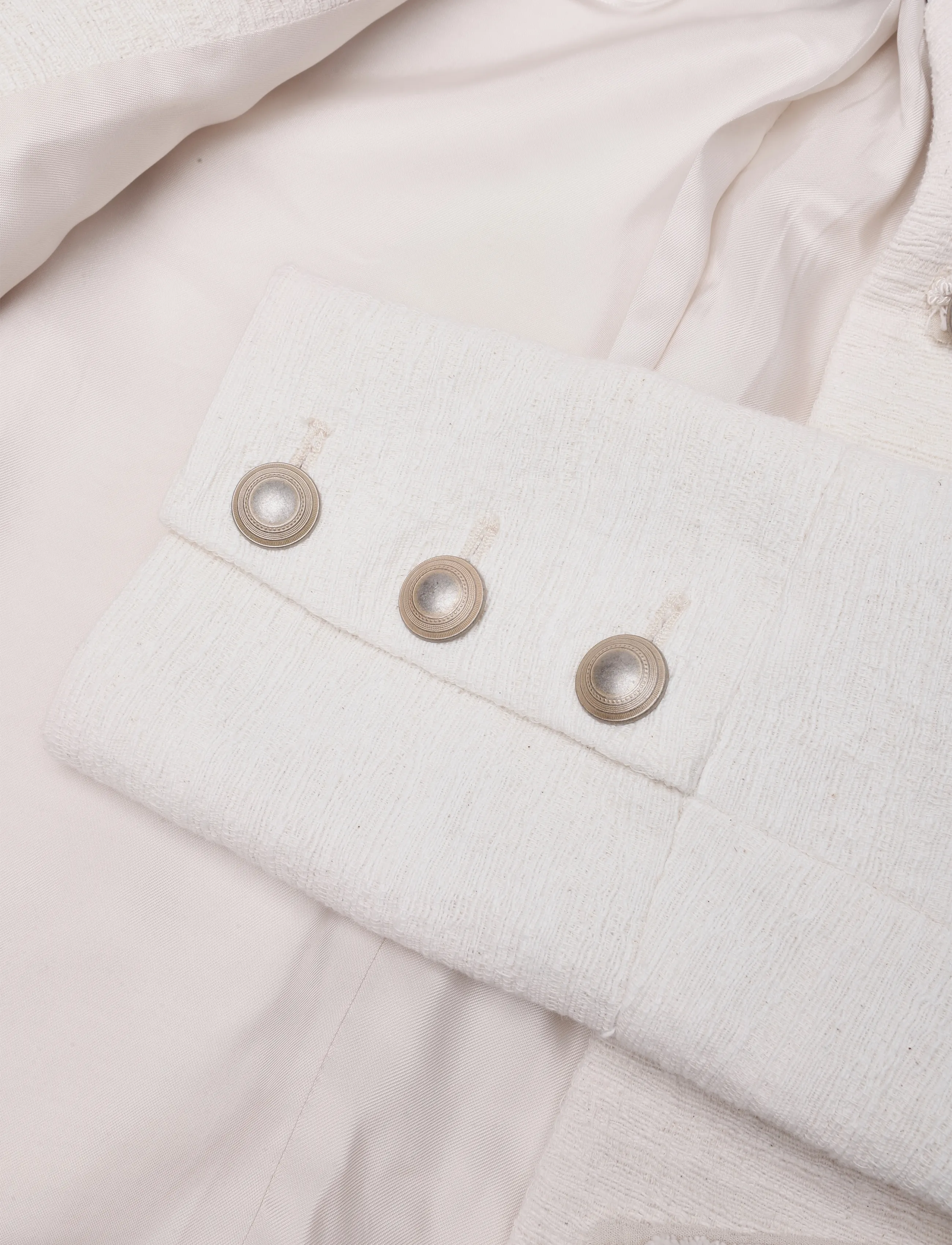 Mango - Tweed jacket with jewel buttons - lette jakker - light beige - 5