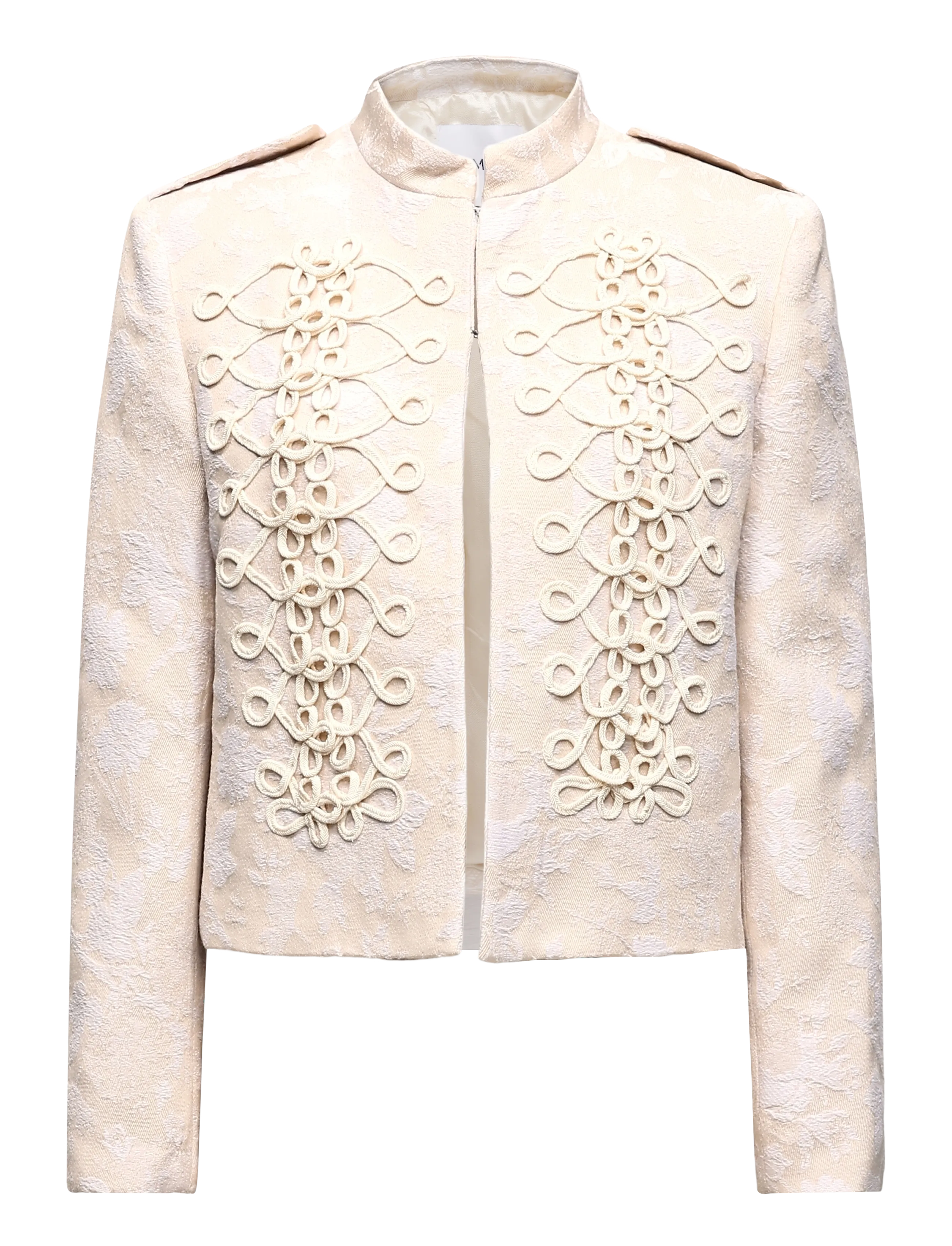 Mango Jacquard jacket with frogging detail - Jakker - LIGHT BEIGE / beige