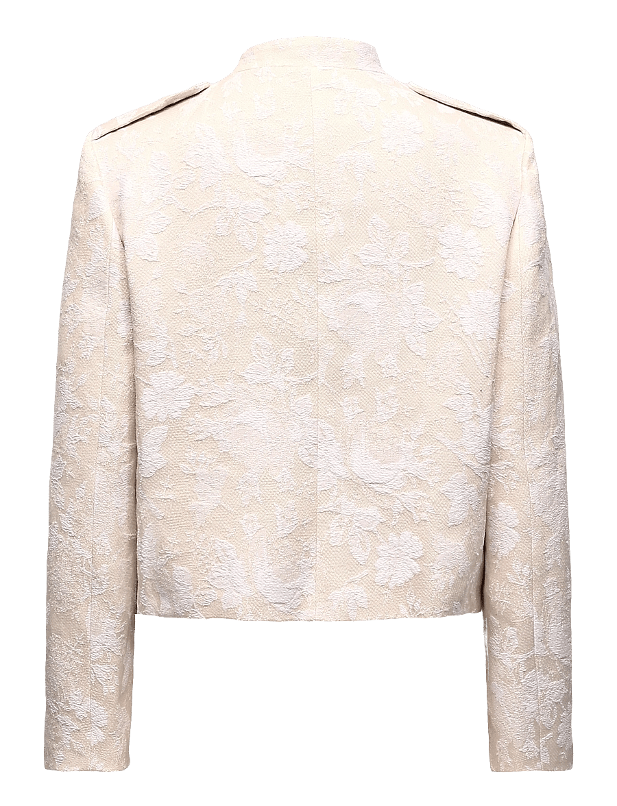 Mango - Jacquard jacket with frogging detail - lette jakker - light beige - 1