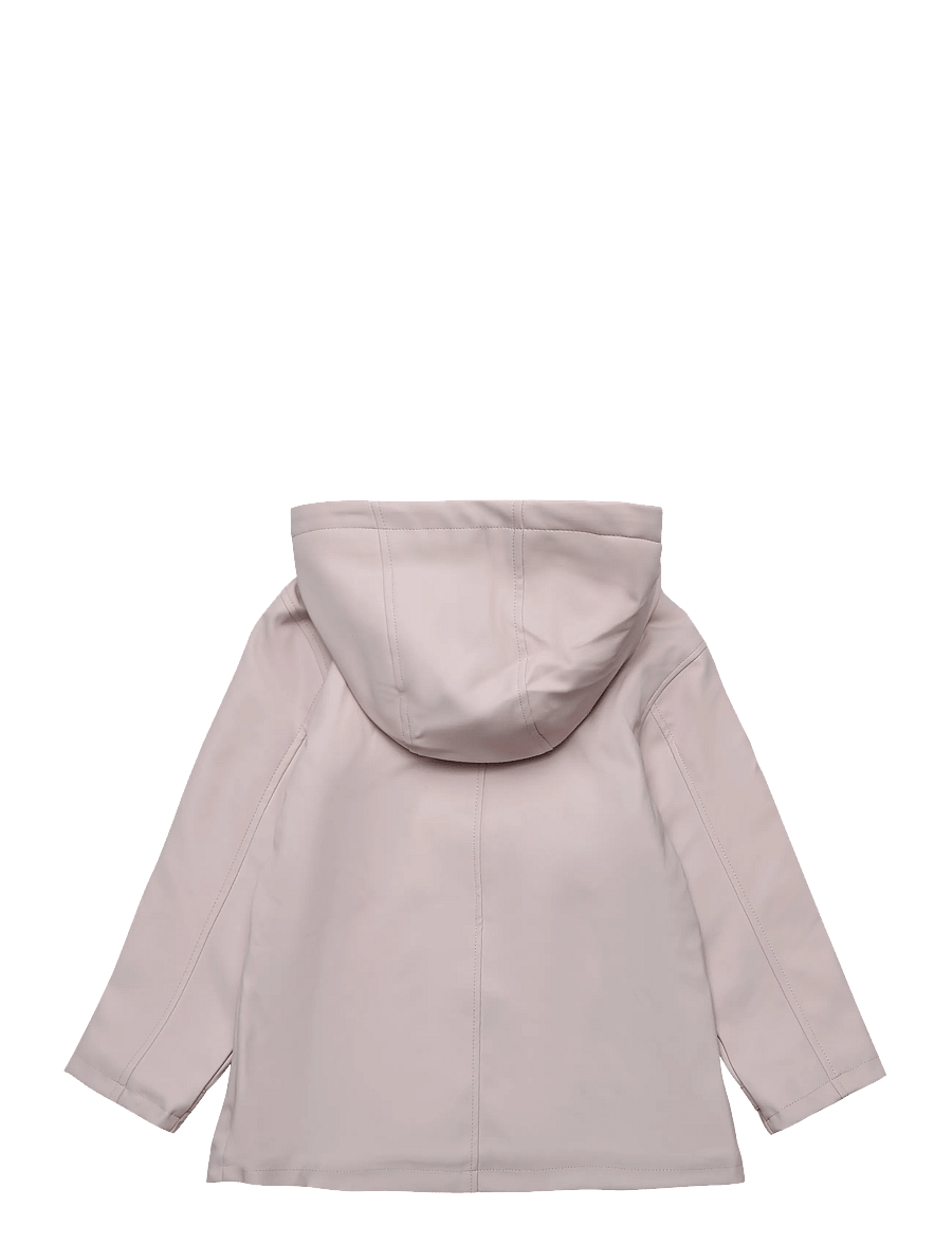 Mango - Rubberised jacket with hood - regnjackor - pink - 1