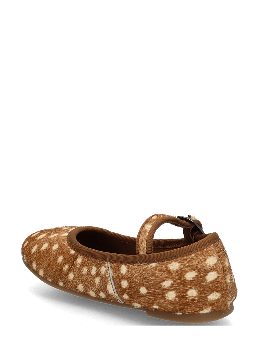 Mango - Buckle leather ballerina - ballerinaskor & slip-ons - medium brown - 1