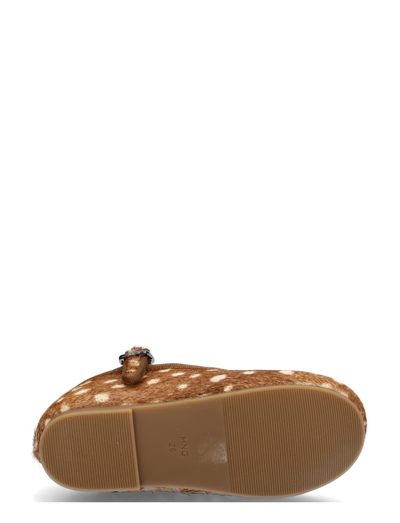 Mango - Buckle leather ballerina - ballerinaskor & slip-ons - medium brown - 4