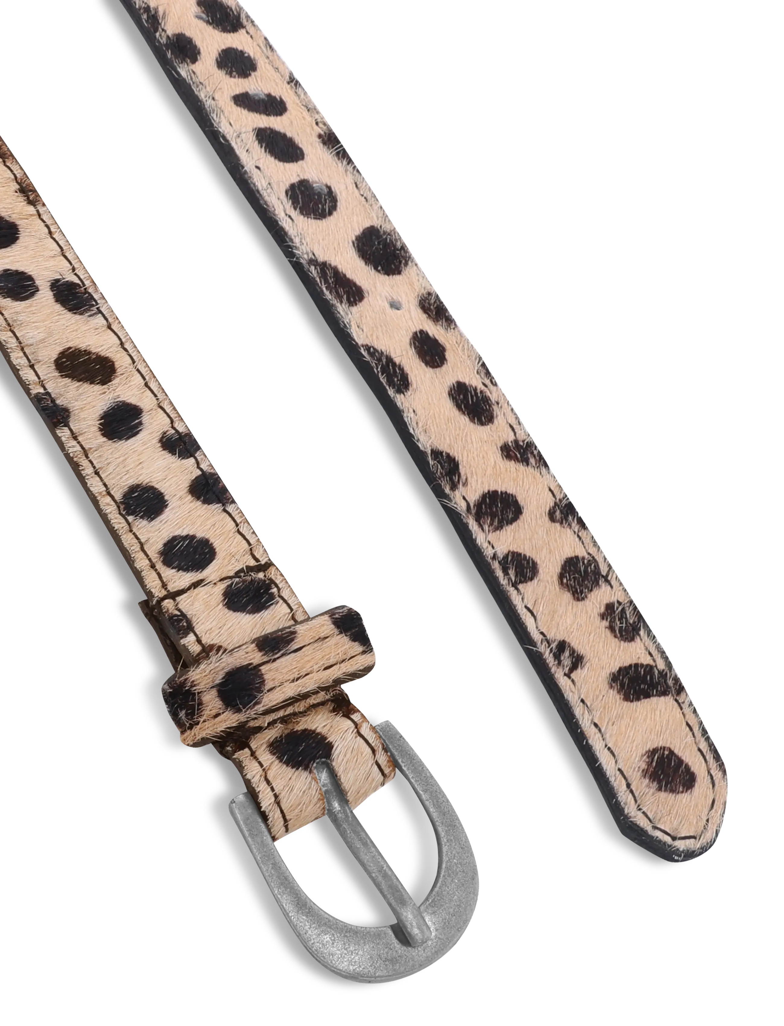 Mango - Animal print leather belt - bælter - lt pastel brown - 1