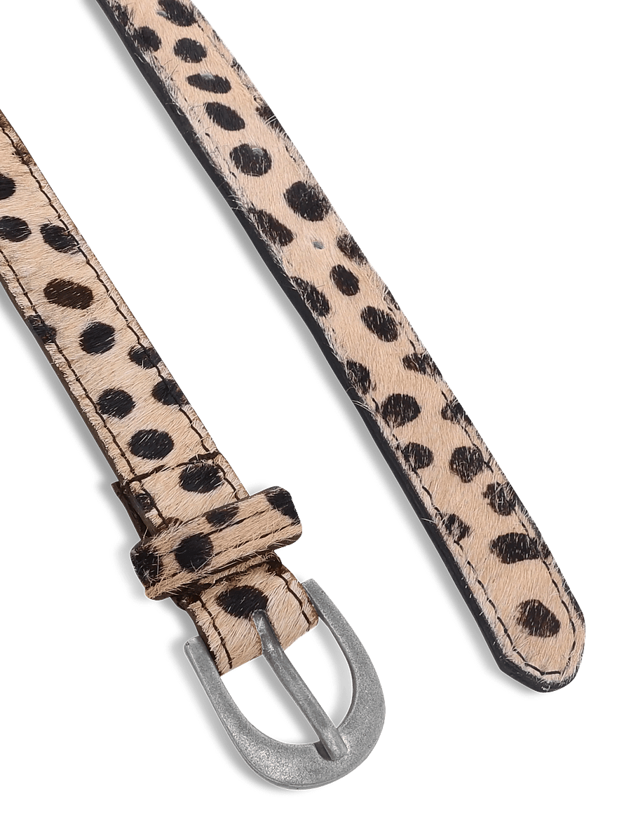 Mango - Animal print leather belt - bælter - lt pastel brown - 1