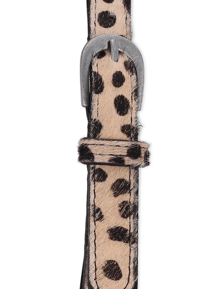 Mango - Animal print leather belt - bælter - lt pastel brown - 2