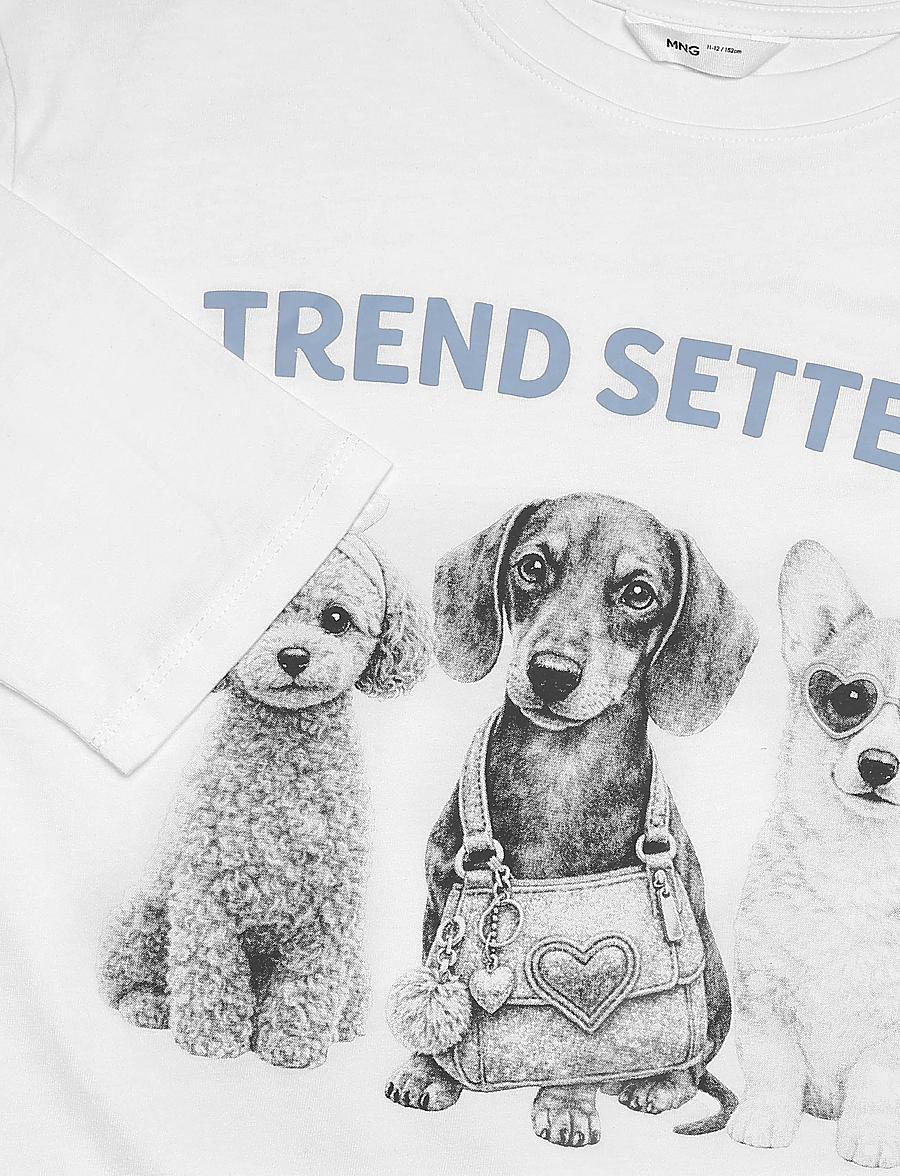 Mango - Printed detail T-shirt - langærmede t-shirts - natural white - 2