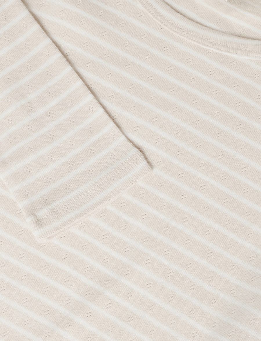 Mango - Striped cotton T-shirt - langærmede t-shirts - lt-pastel pink - 2