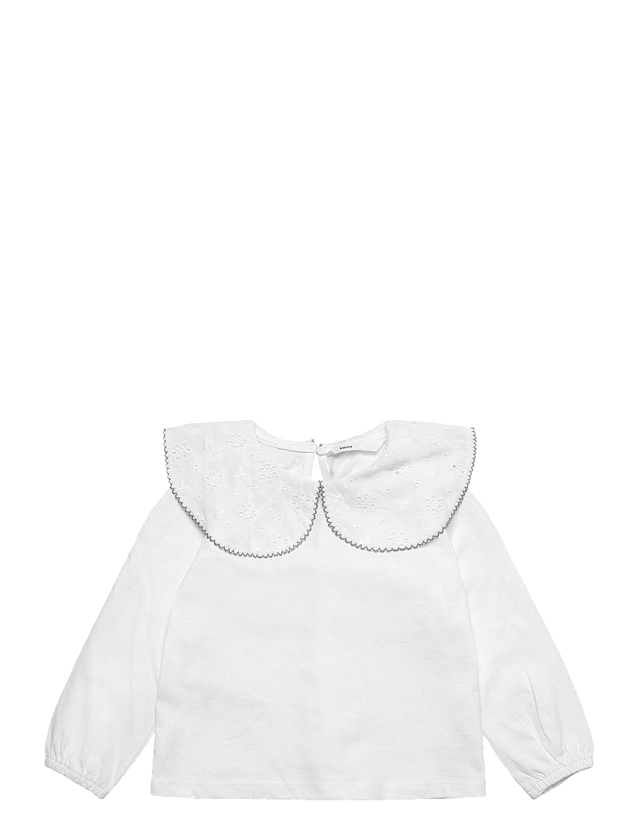 Mango - Babydoll-neck t-shirt - långärmade t-shirts - natural white - 0