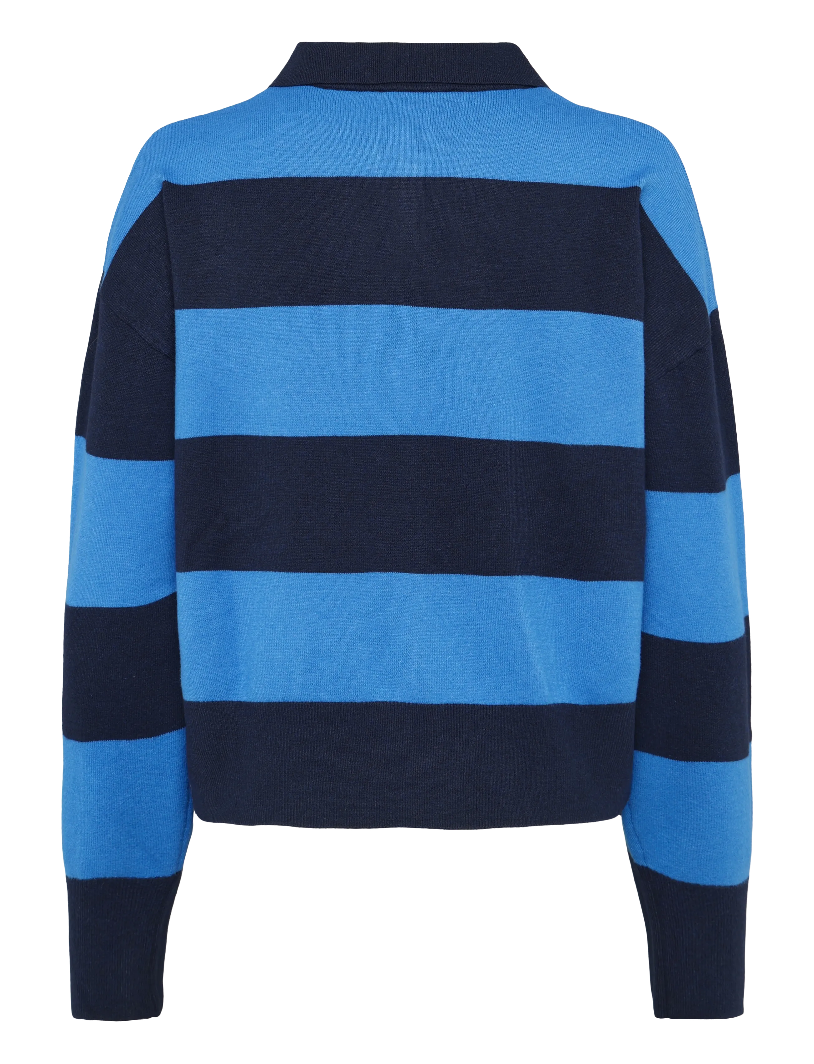 Mango - Striped polo-neck sweater - pullover - navy - 2