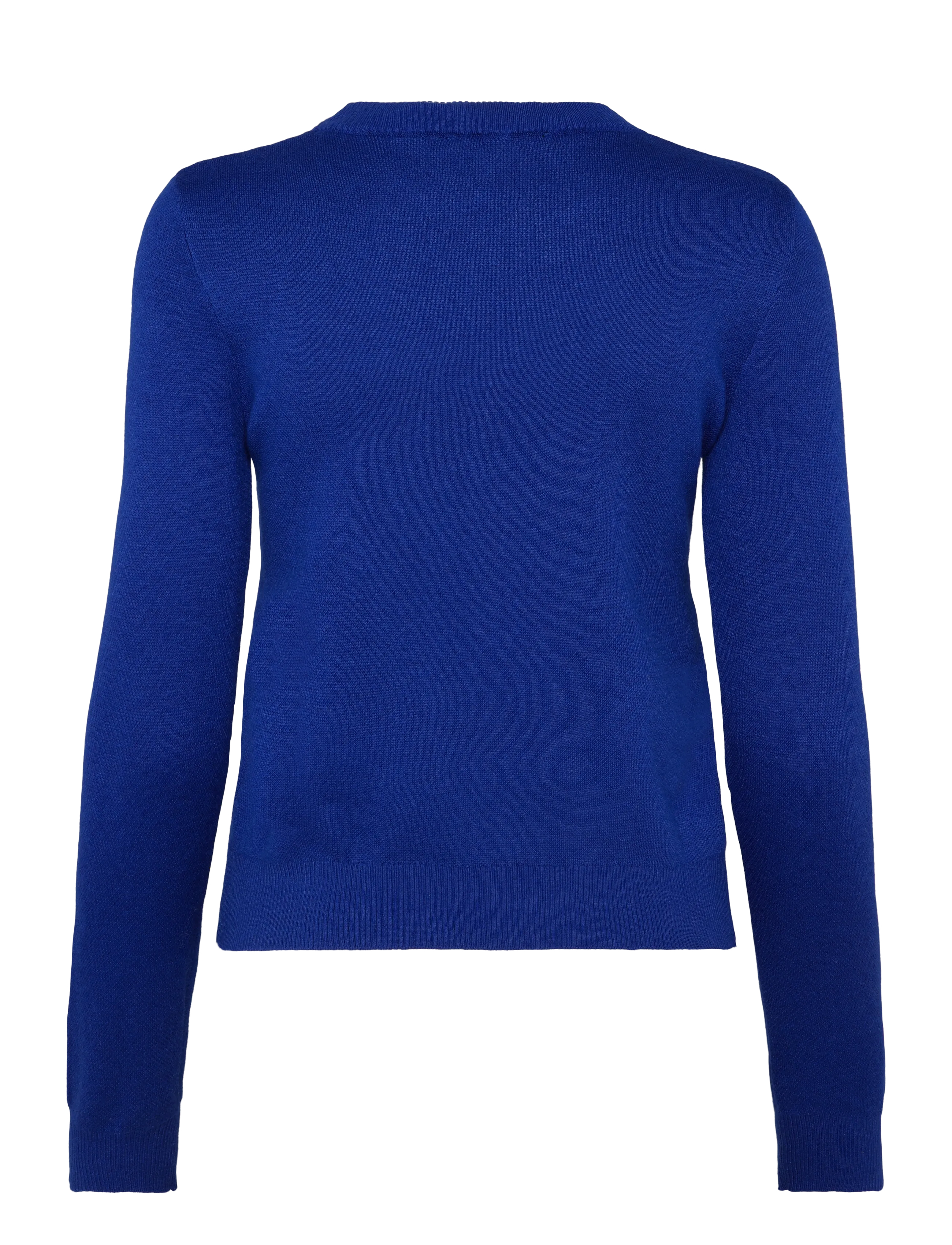 Mango - Fine-knit crew-neck sweater - striktrøjer - bright blue - 2