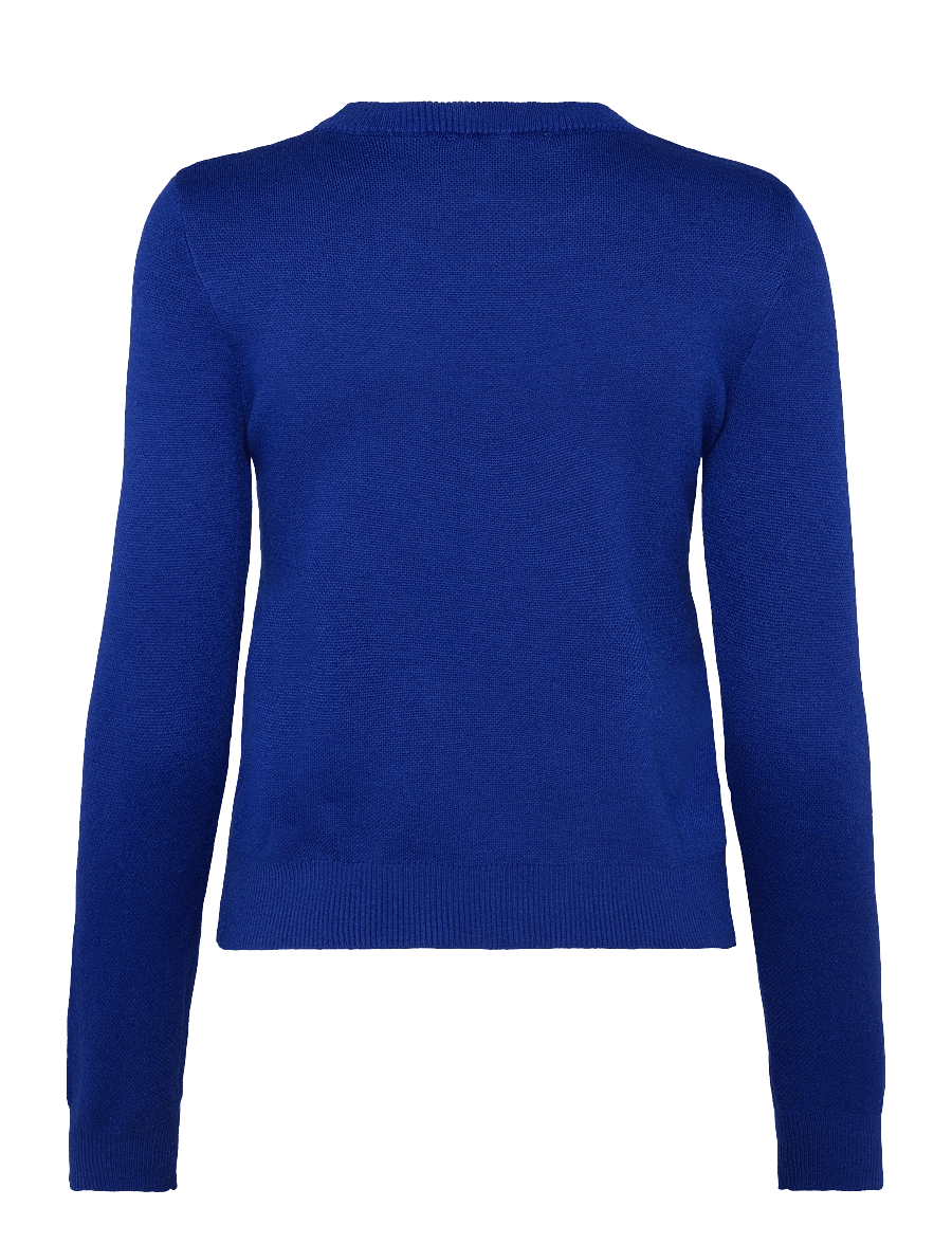 Mango - Fine-knit crew-neck sweater - striktrøjer - bright blue - 2