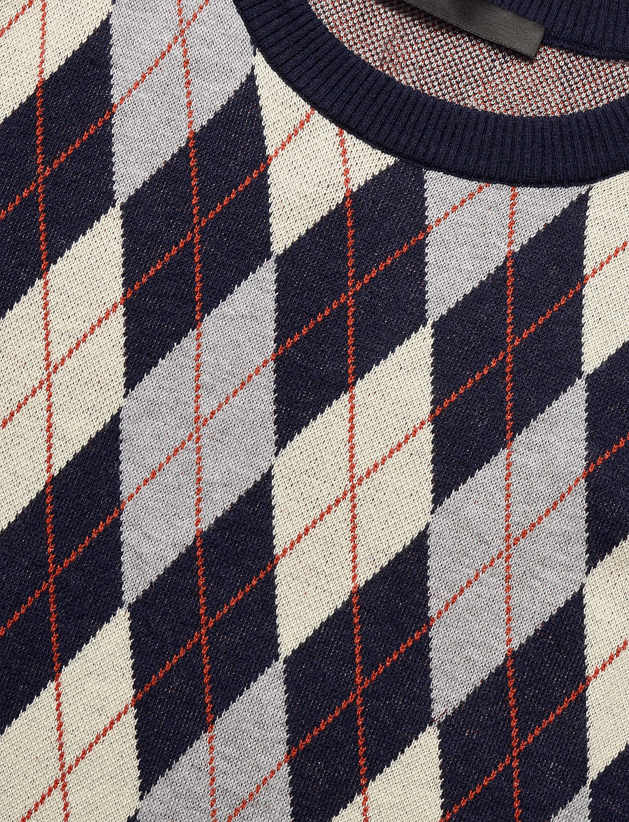 Mango - Fine-knit crew-neck sweater - stickade tröjor - navy - 5