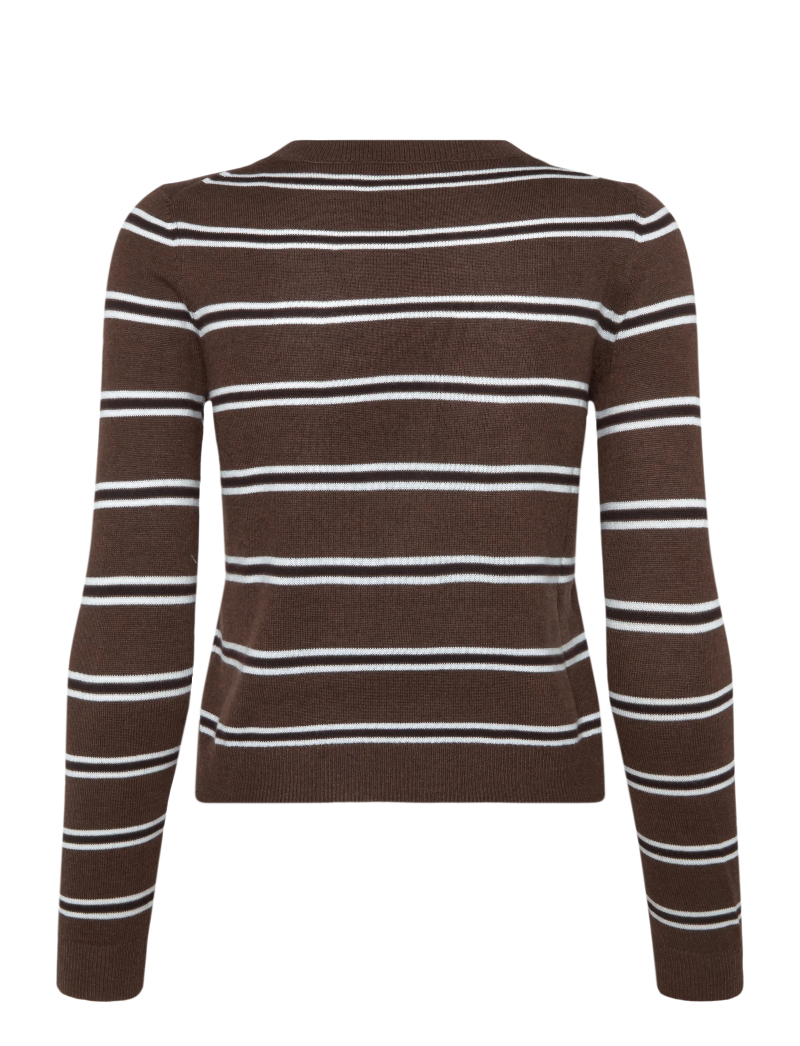 Mango - Striped knit jumper - dark brown - 1
