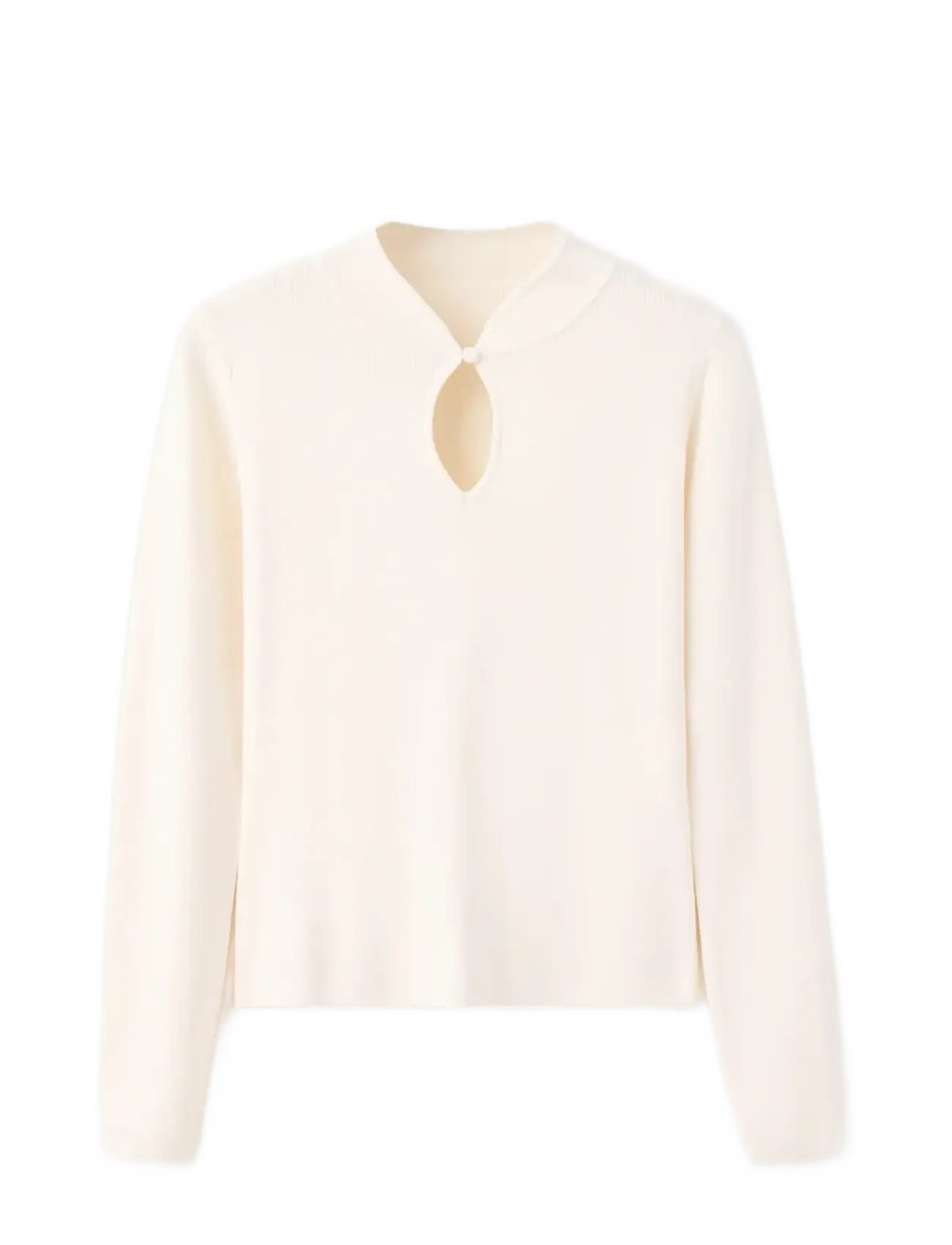 Mango Fine-knit cut-out jumper - Striktrøjer - LIGHT BEIGE / beige