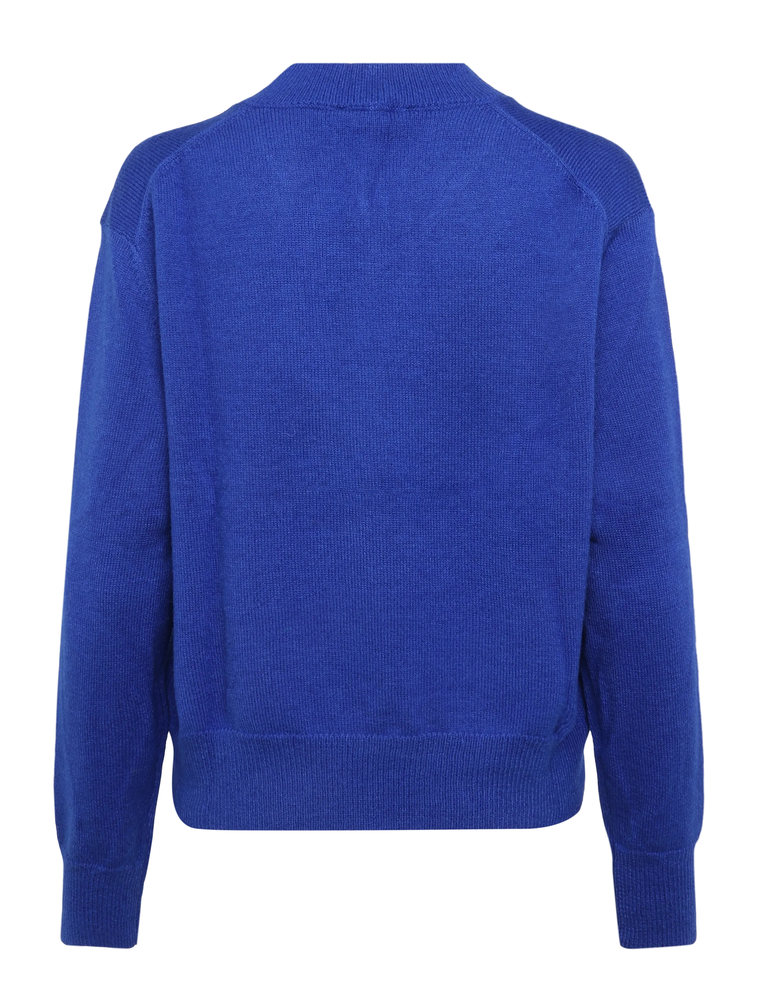 Mango - V-neck knit sweater - stickade tröjor - bright blue - 1