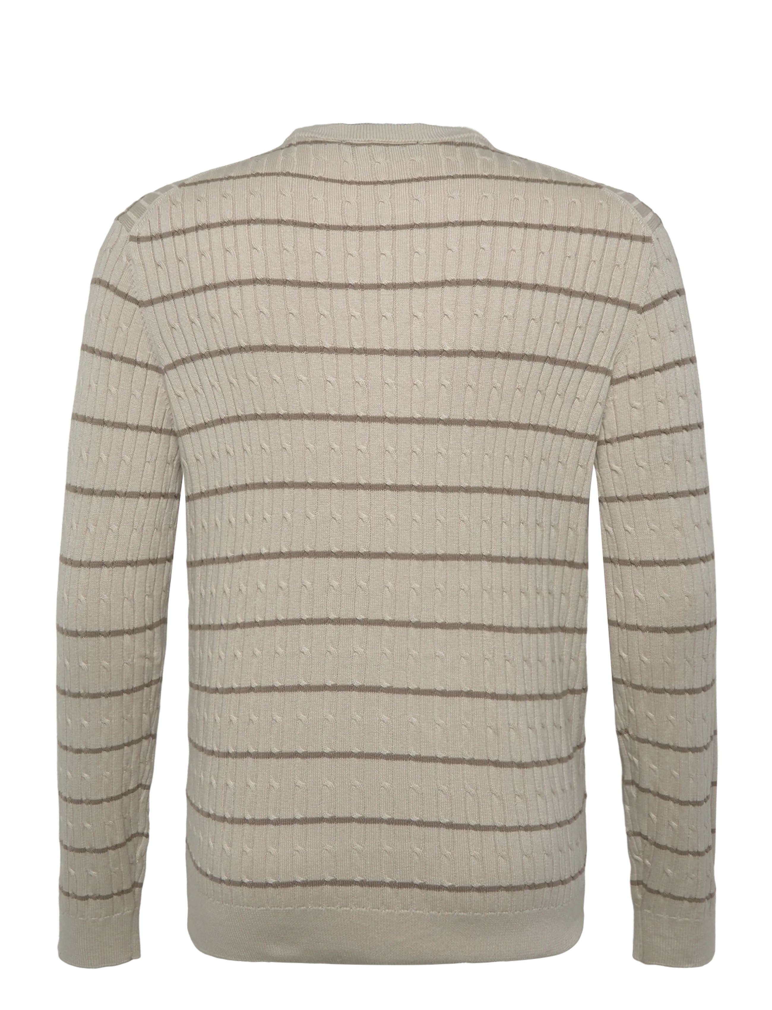 Mango - Cotton-lyocell blend cable-knit jumper - rund hals - lt pastel grey - 1