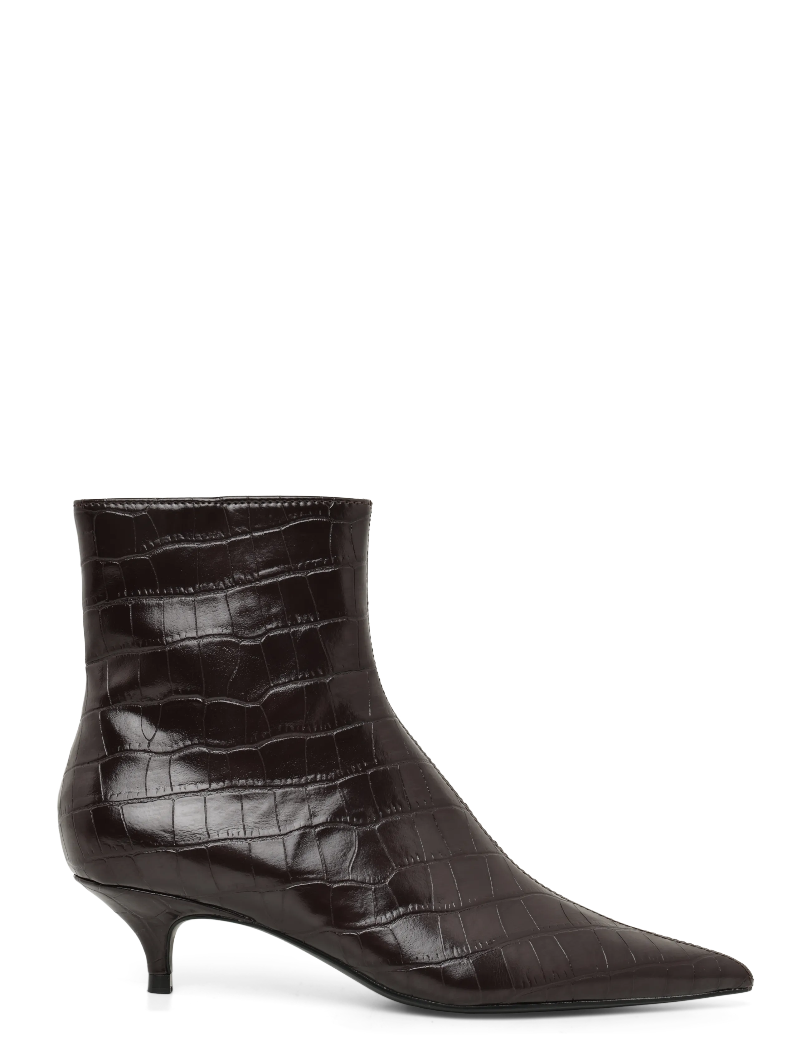 Mango - Kitten heel pointed-toe ankle boot - dark red - 2