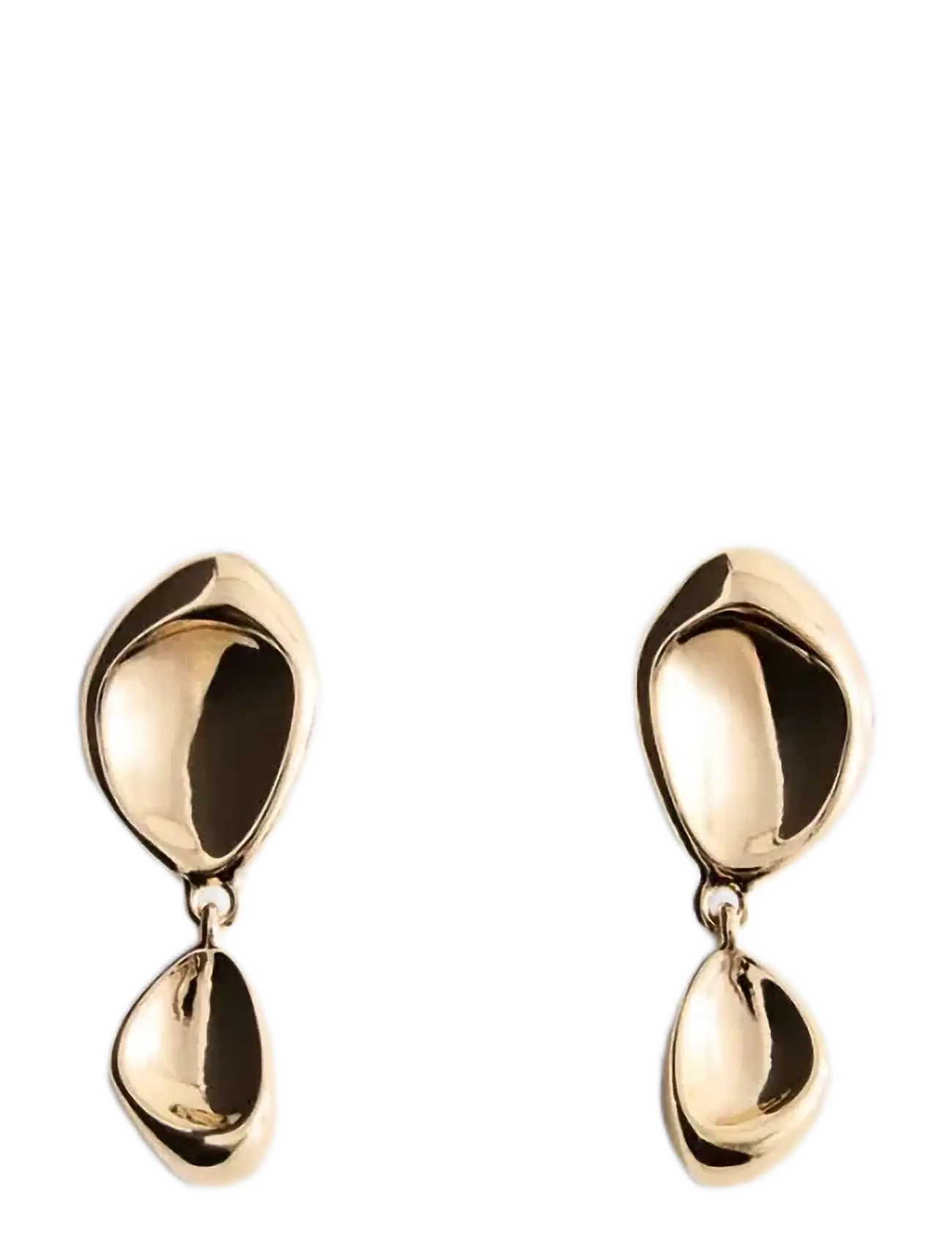 Mango Embossed pendant earrings - Øreringe med vedhæng - GOLD / gold