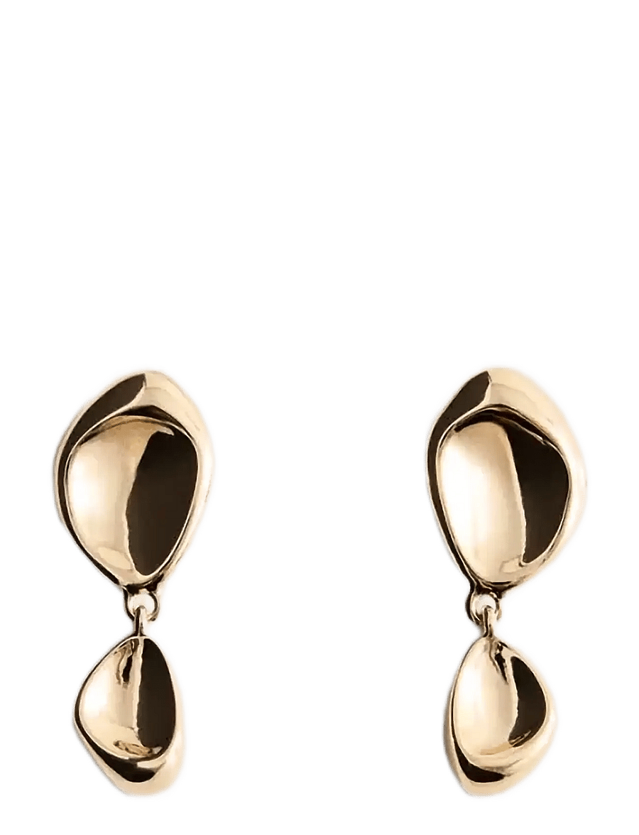 Mango - Embossed pendant earrings - Øreringe med vedhæng - gold - 0