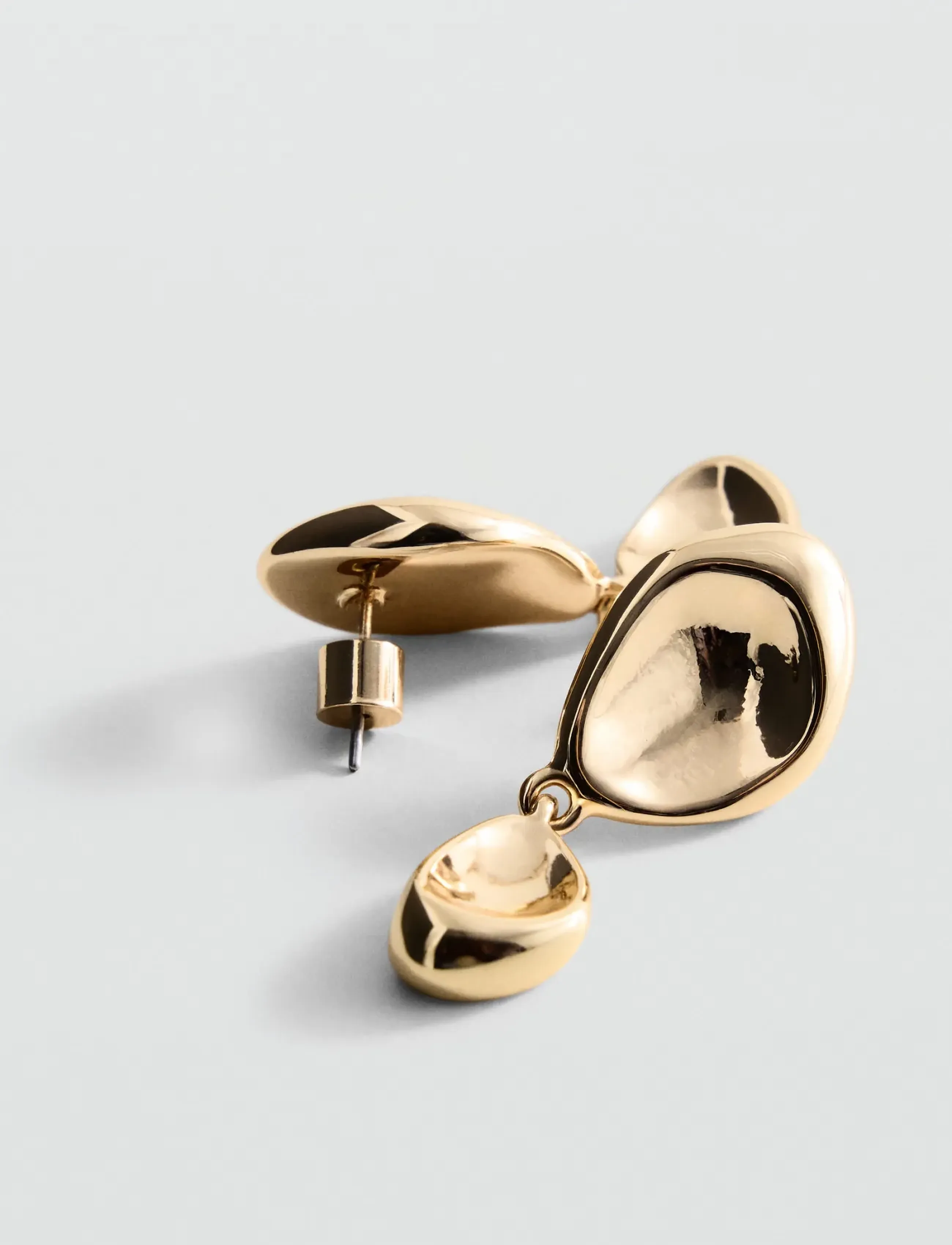 Mango - Embossed pendant earrings - Øreringe med vedhæng - gold - 1