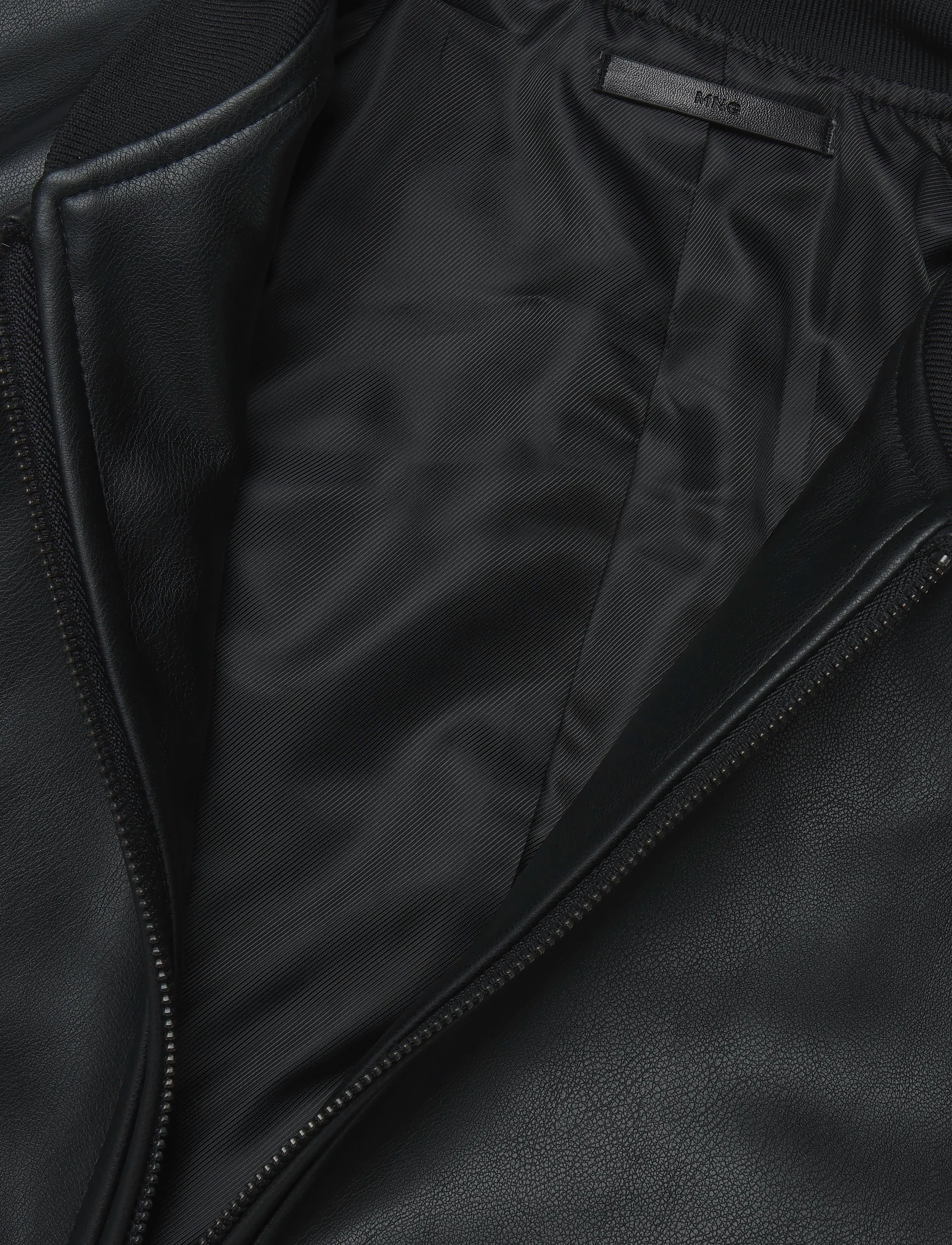 Mango - Faux-leather bomber jacket - höstjackor - black - 5