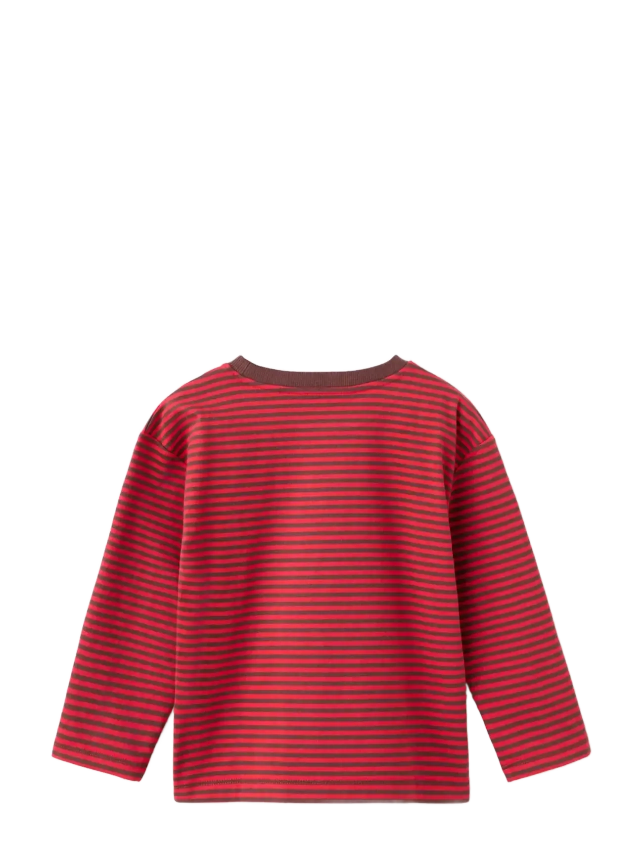 Mango - Striped oversized t-shirt - dark red - 1