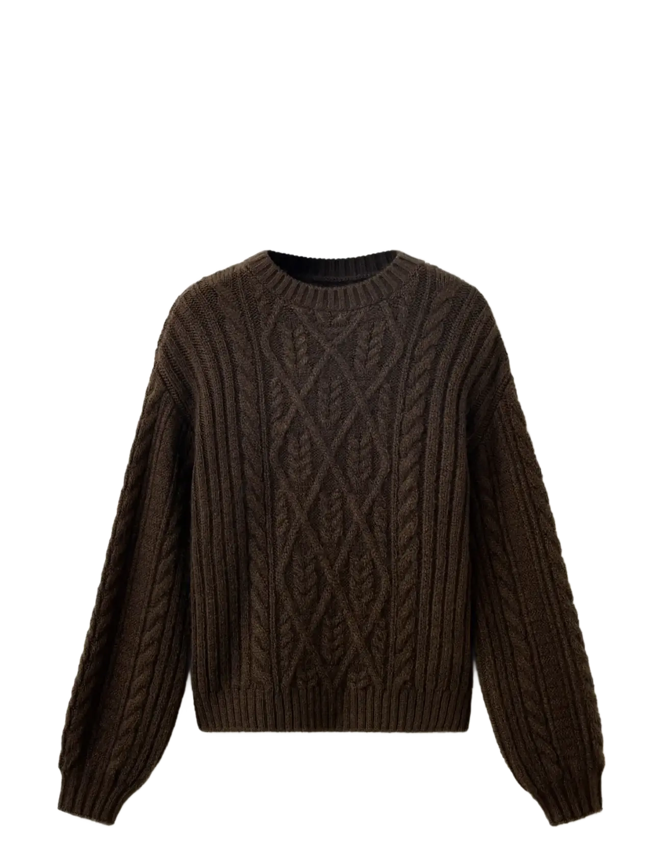 Mango Marled cable-knit jumper - Striktrøjer - BROWN / brown
