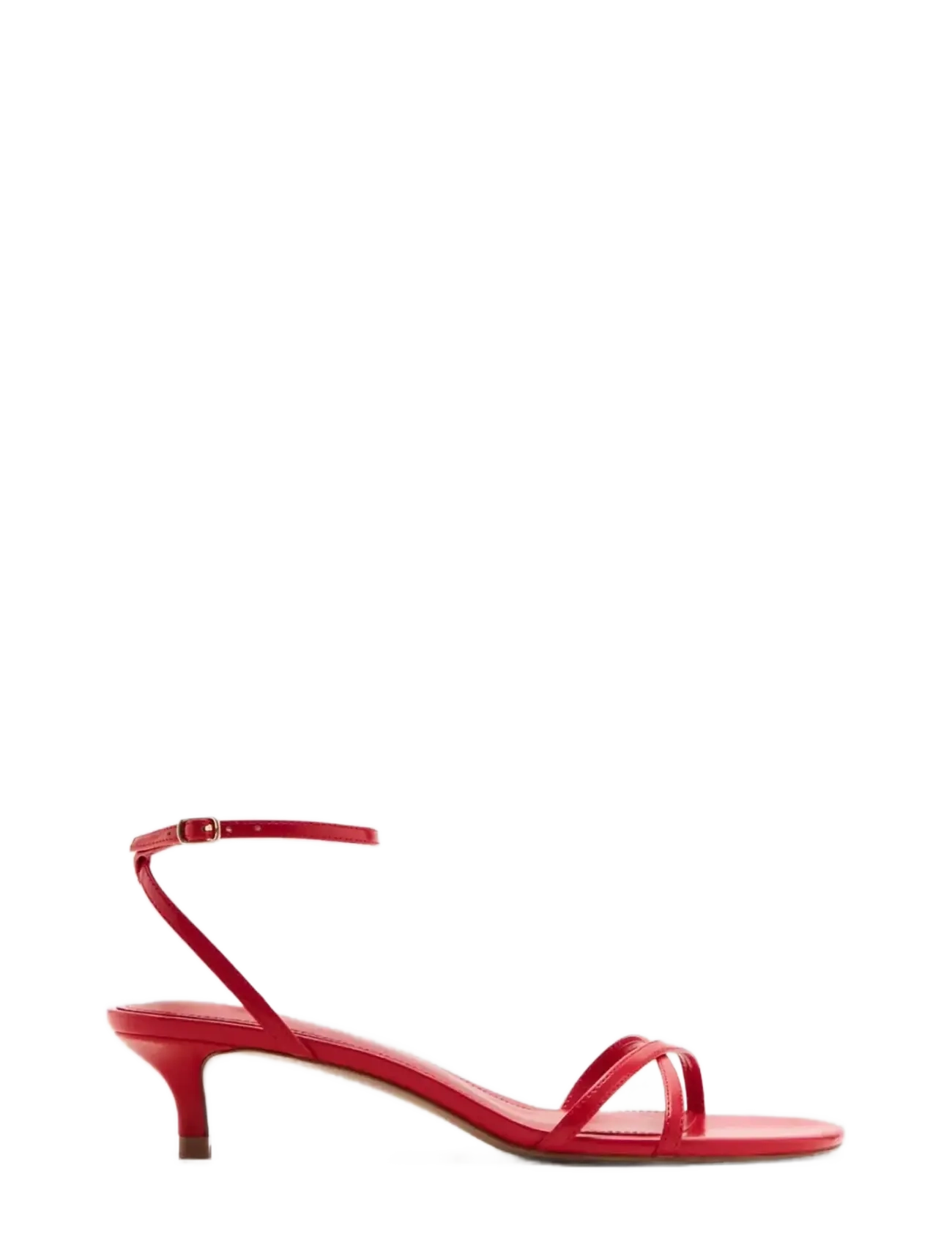 Mango Criss-Cross Straps Sandals, 42, Red, Hæle > Sandaler Med Hæl, Dame