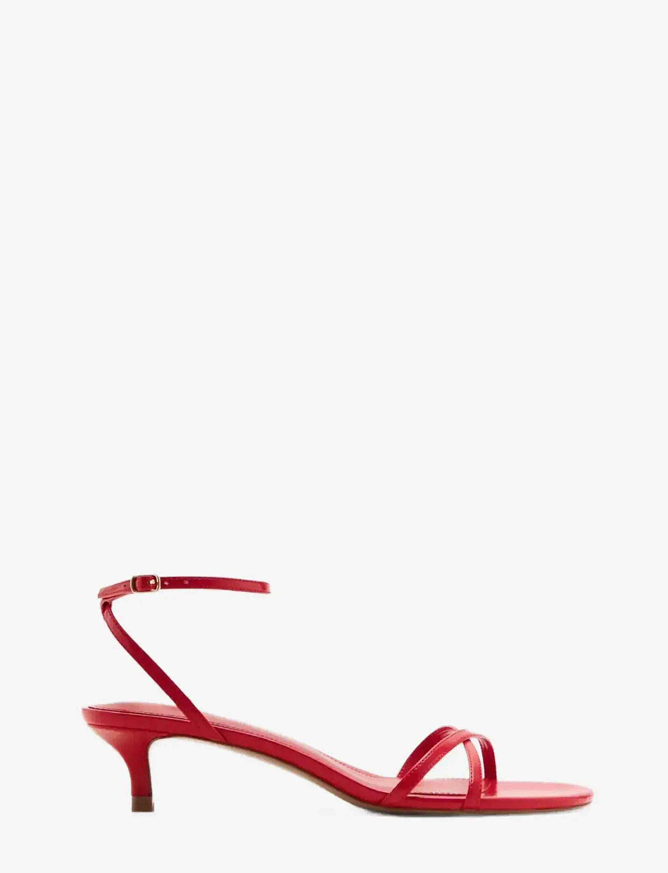 Mango - Criss-cross straps sandals - slingbacks med hæle - red - 0