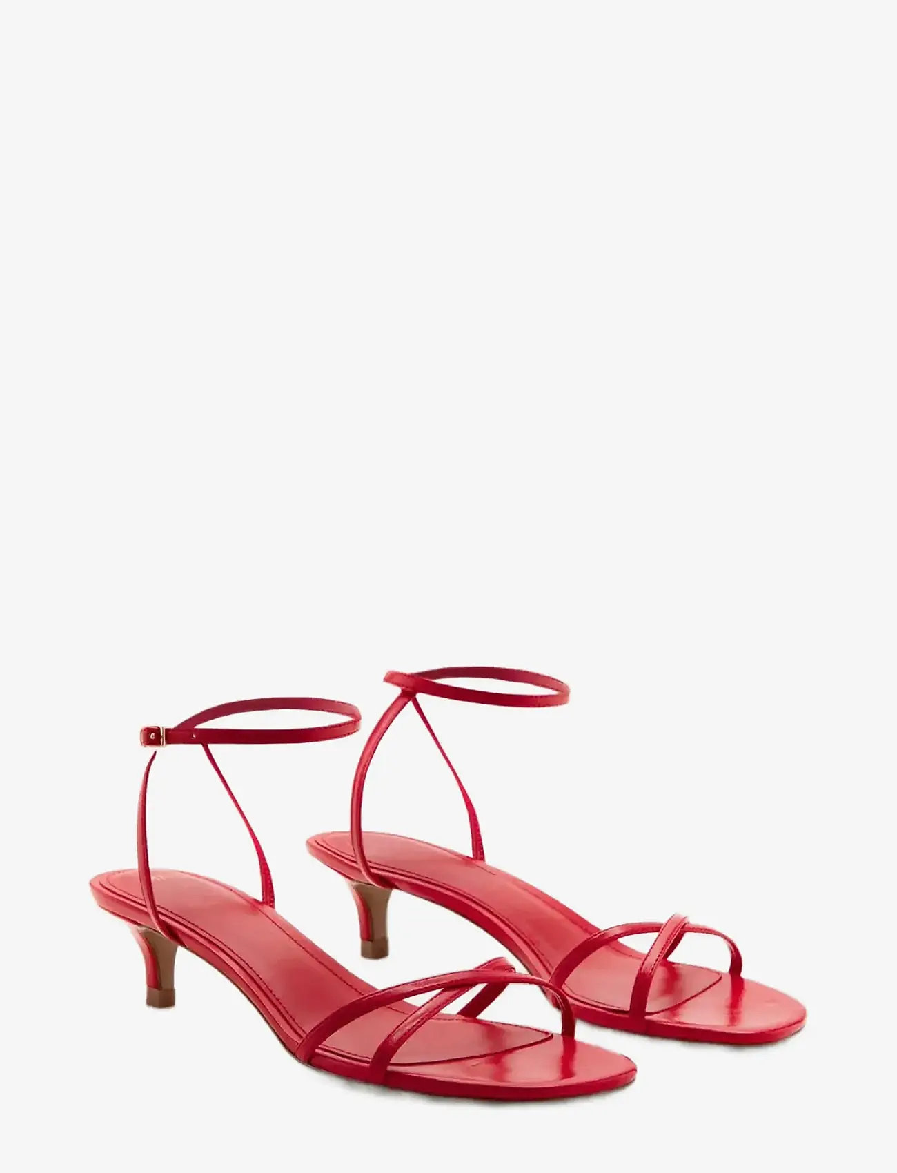 Mango - Criss-cross straps sandals - slingbacks med hæle - red - 1