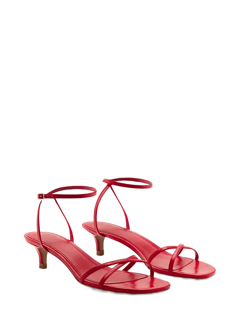 Mango - Criss-cross straps sandals - slingbacks med hæle - red - 1