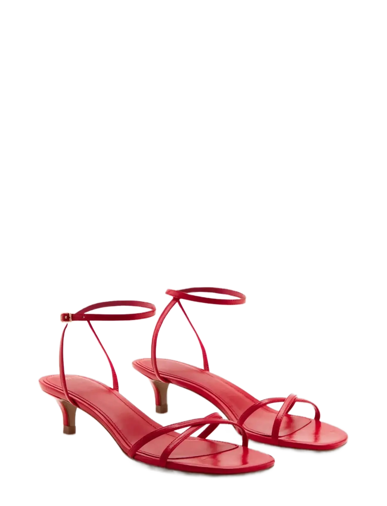 Mango - Criss-cross straps sandals - slingbacks mit absatz - red - 1