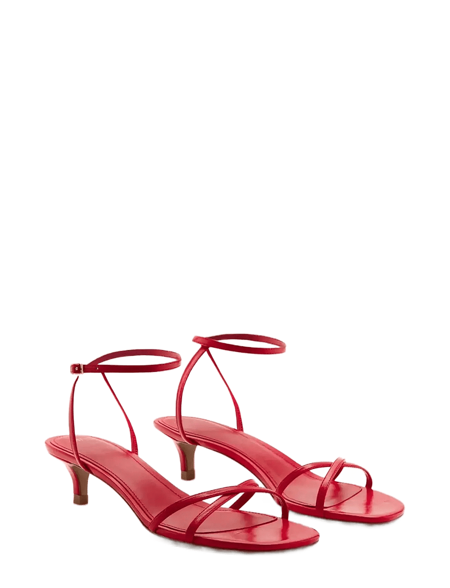 Mango - Criss-cross straps sandals - slingbacks mit absatz - red - 1