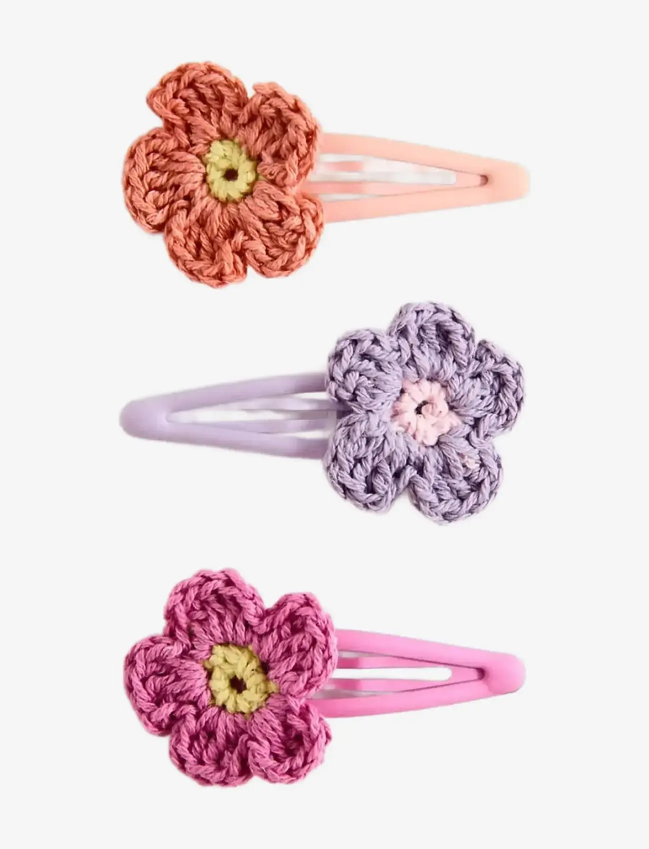 Mango - Pack of crochet flower clips - hårspænder - pink - 0