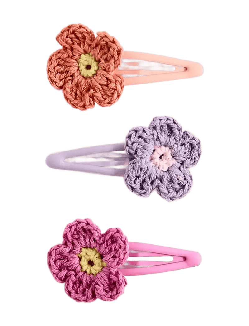Mango - Pack of crochet flower clips - hårspænder - pink - 0