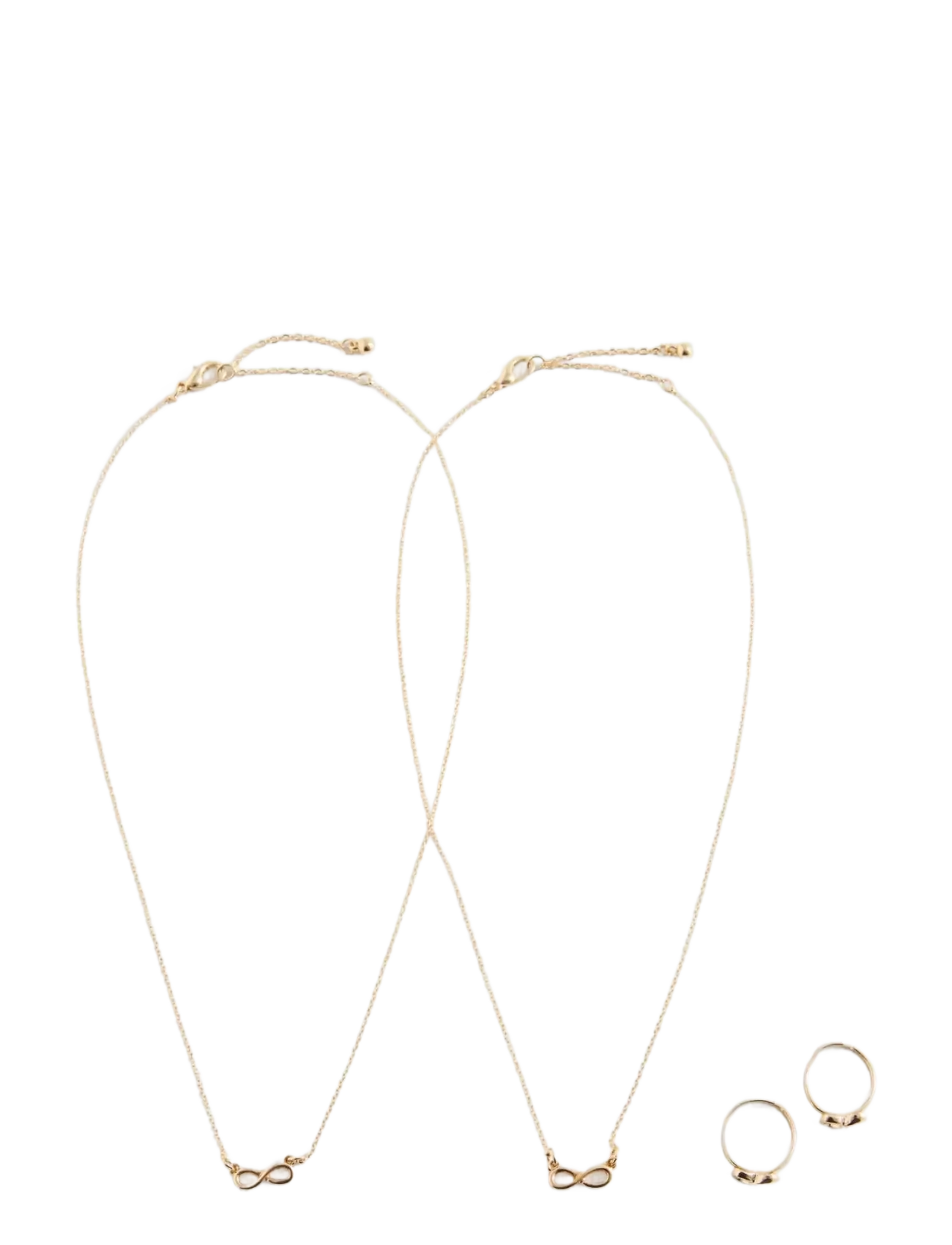 Mango Infinity Ring And Collar Set, Børn, Uendeligheds Ring og Halskæde Sæt, Guld, Str: ONE SIZE