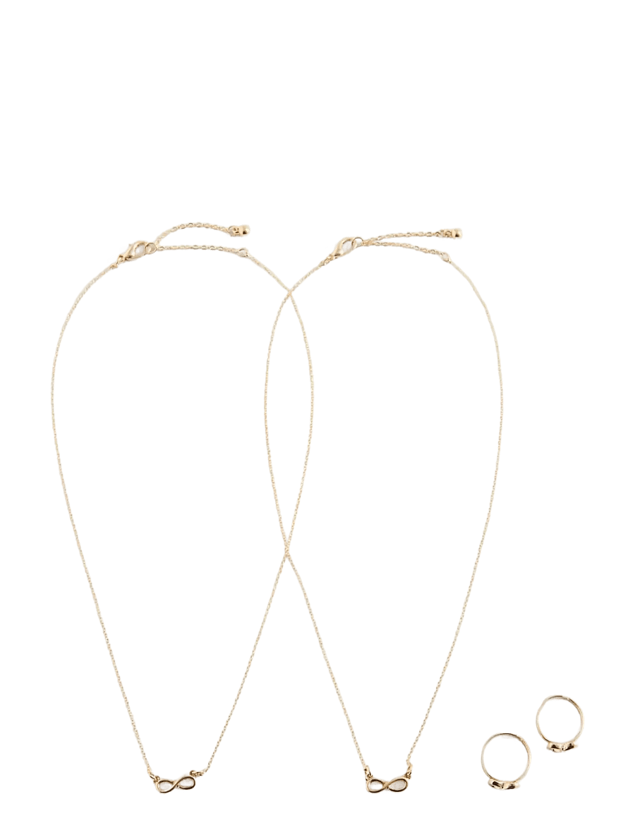 Mango - Infinity ring and collar set - ringe - gold - 0